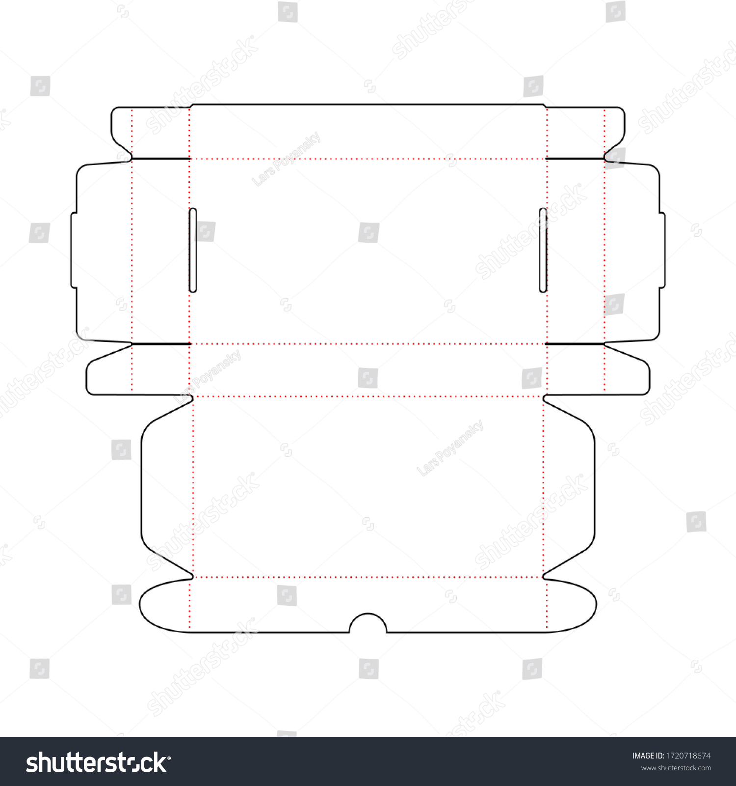 Simple Packing Box Scheme Template Isolated Stock Illustration ...