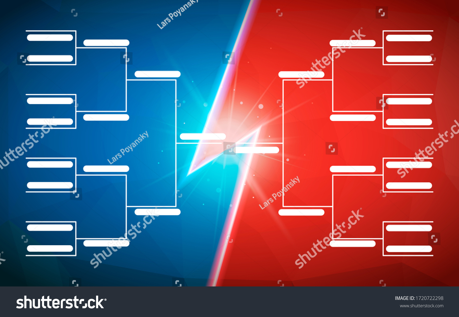 Tournament Bracket Template 16 Teams On Stock Illustration 1720722298 ...