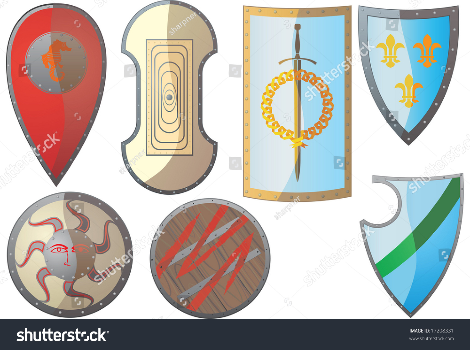 Эмблемы на щитах русских воинов