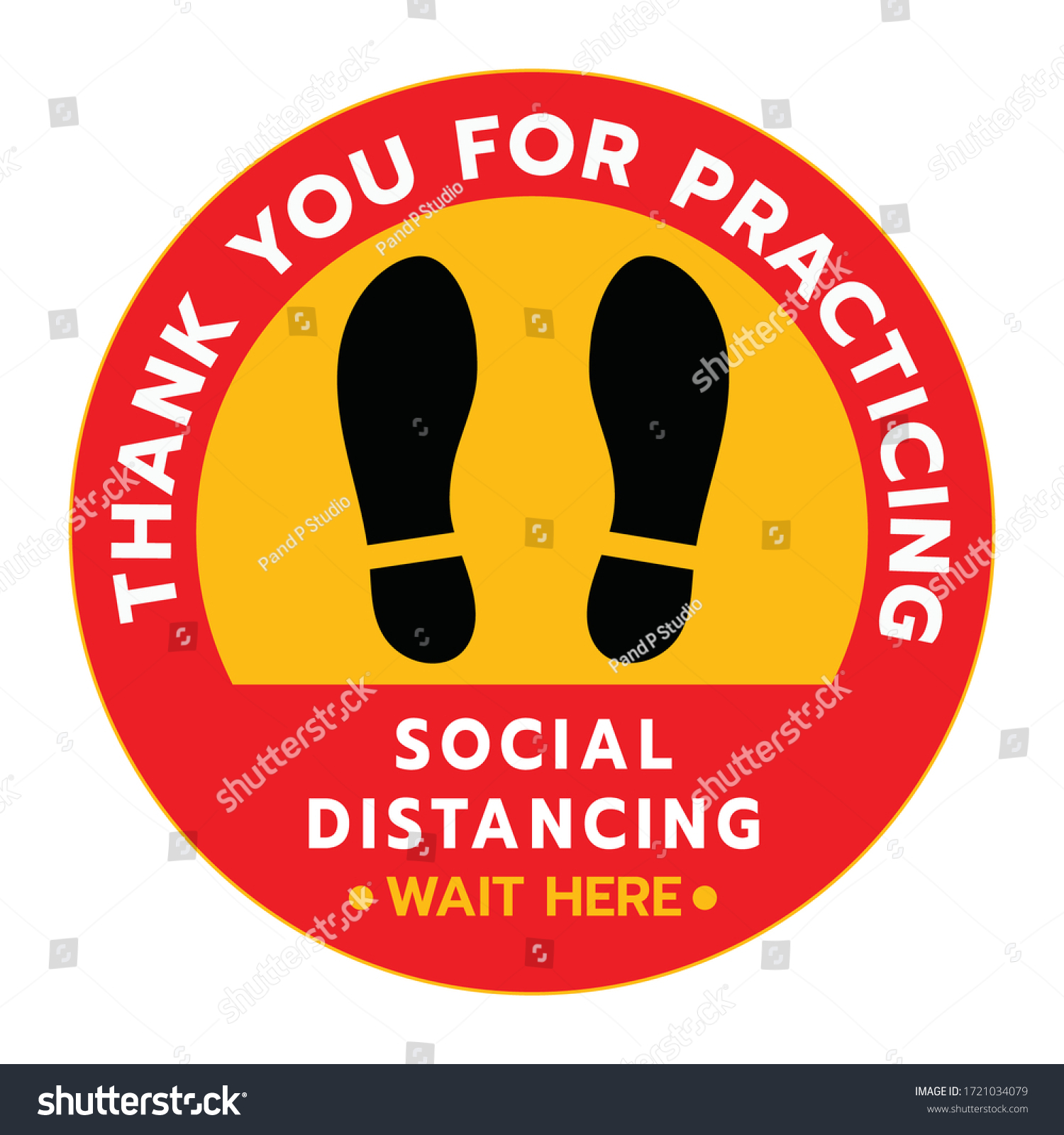 Business Sign Social Distance Sticker COV19 KEEP A SAFE DISTANCE APART 