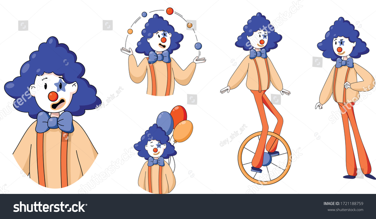 Hot Clown with Blue Hair - wide 10