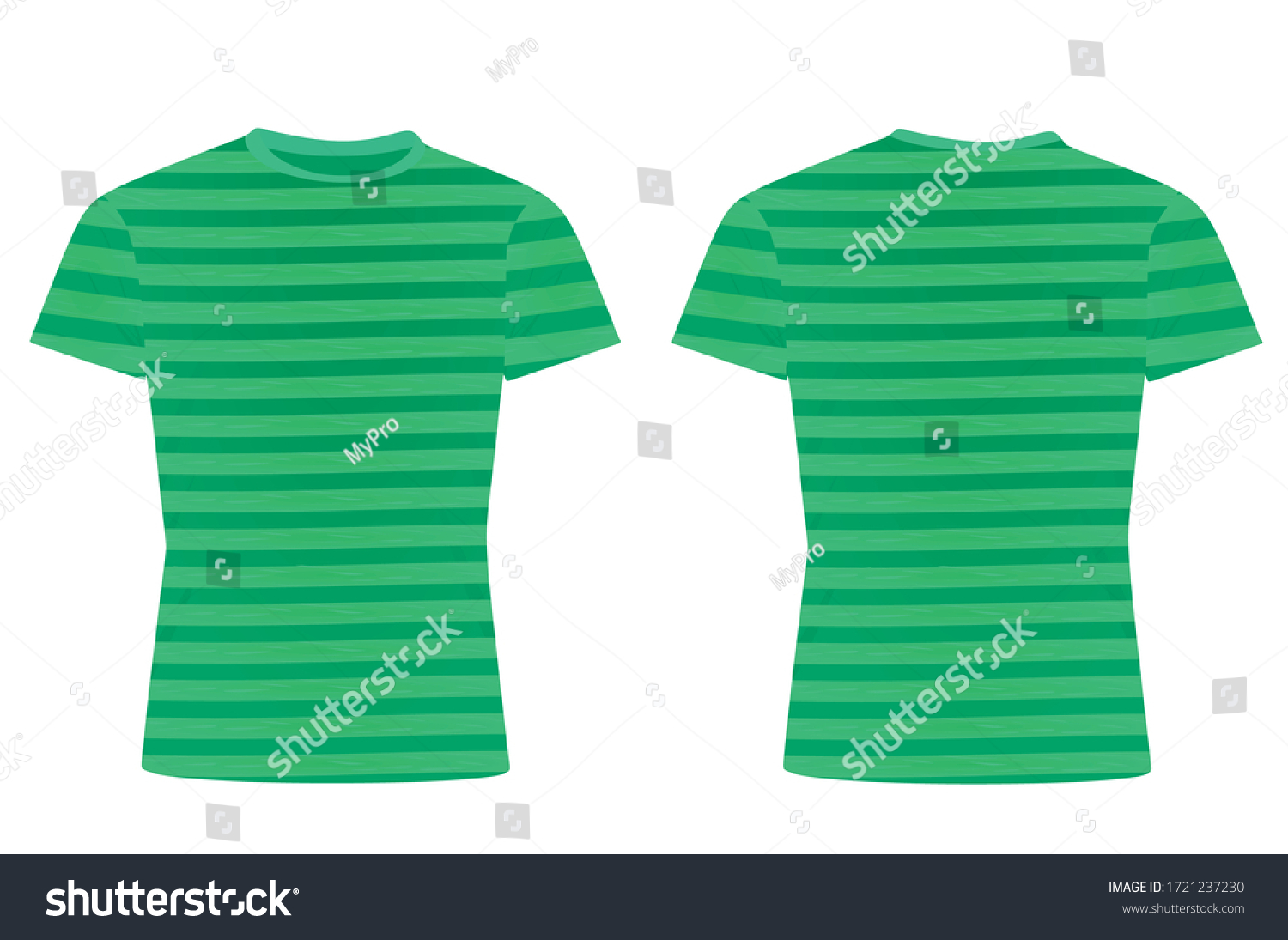 Green Striped T Shirt Vector Illustration Stock Vector (Royalty Free ...