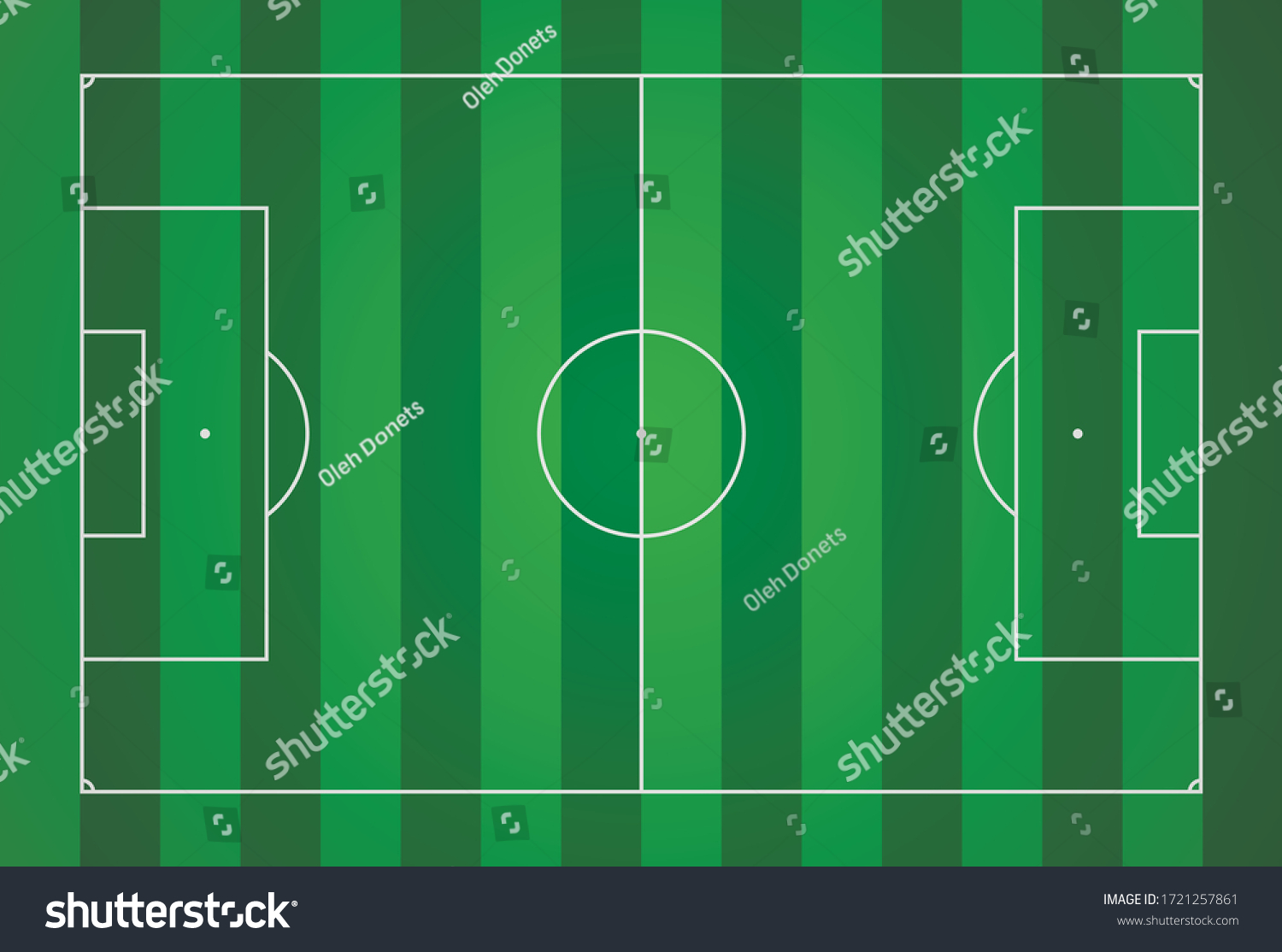 Football Field Football Markup Template Standard Stock Vector (Royalty ...