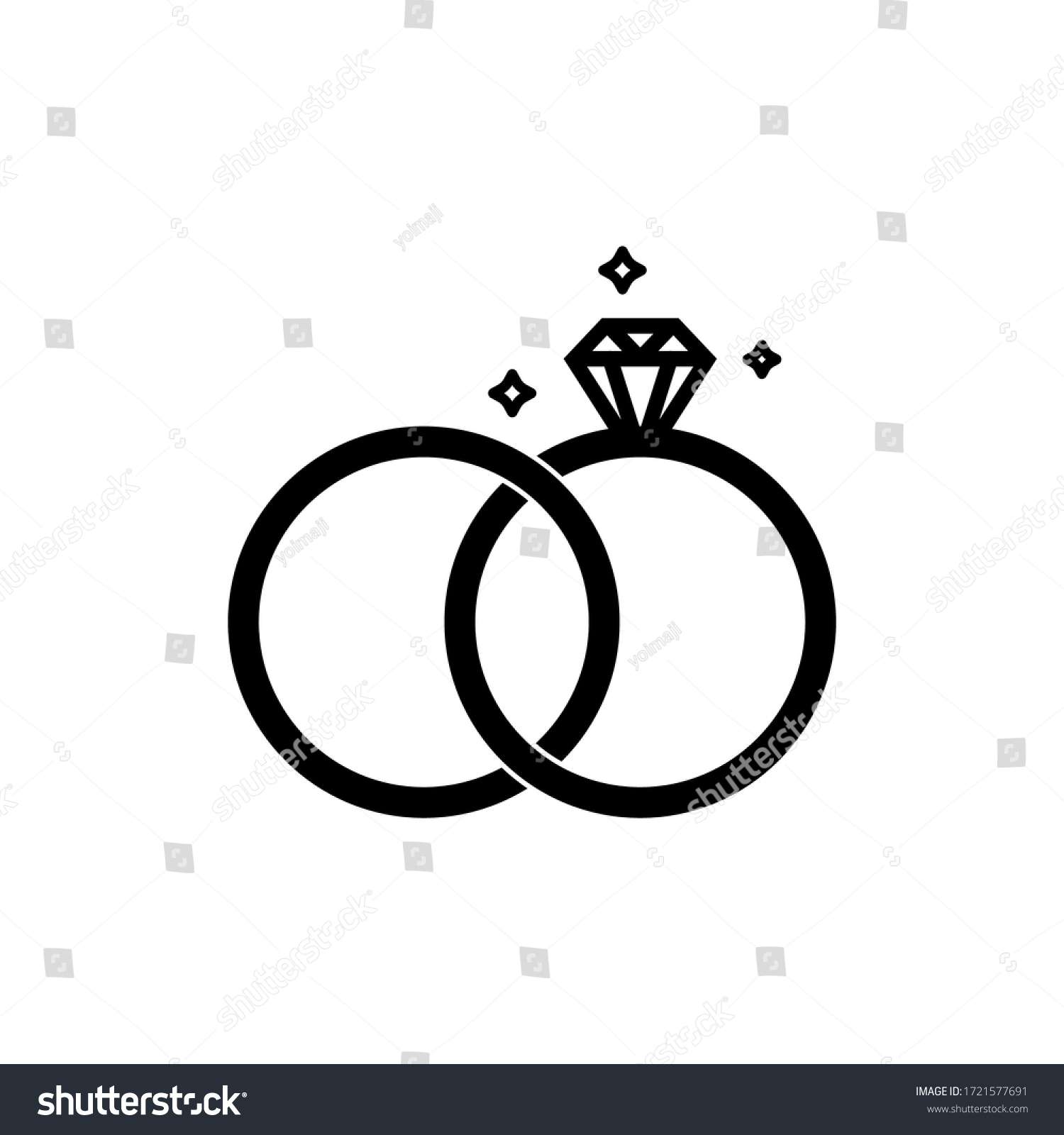 Wedding Rings Vector Graphic Design Illustration Stock Vector (Royalty ...