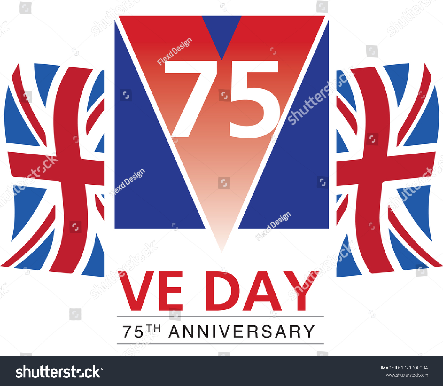 Ve Day Victory Europe Logo Symbol Stock Vector (Royalty Free
