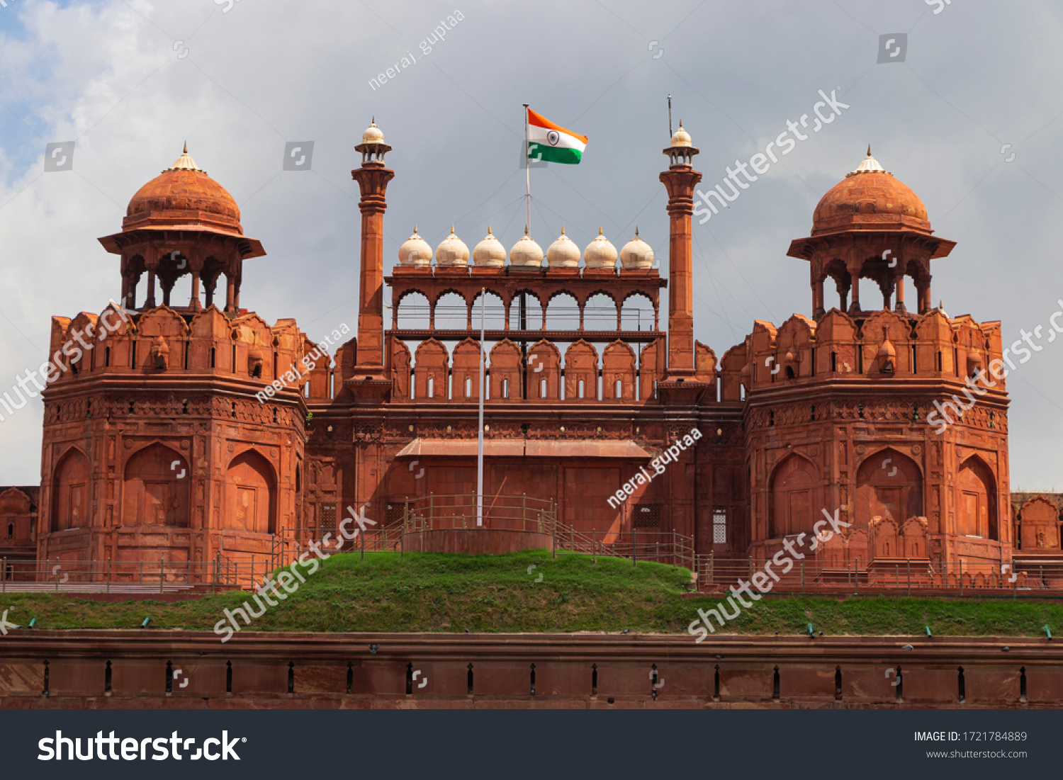 Beautiful Red Fort Indian Flag Delhi Stock Photo 1721784889 | Shutterstock