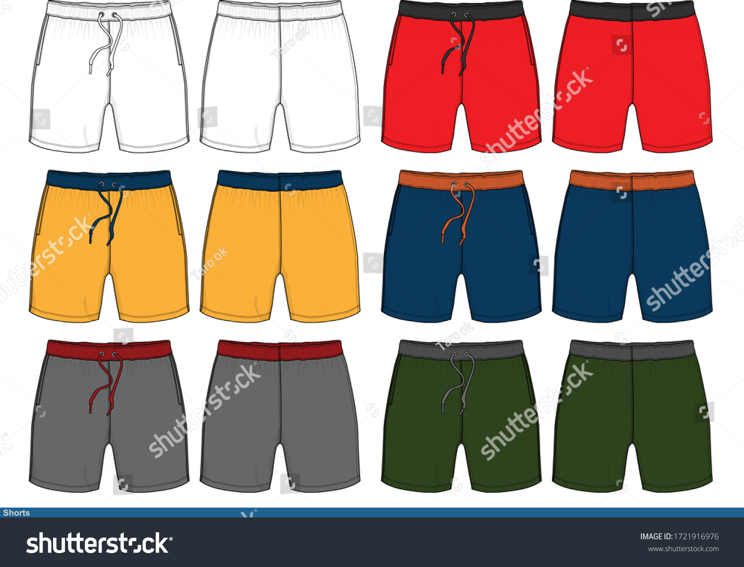 Shorts Men Design Color Template Fashion Stock Vector (Royalty Free ...