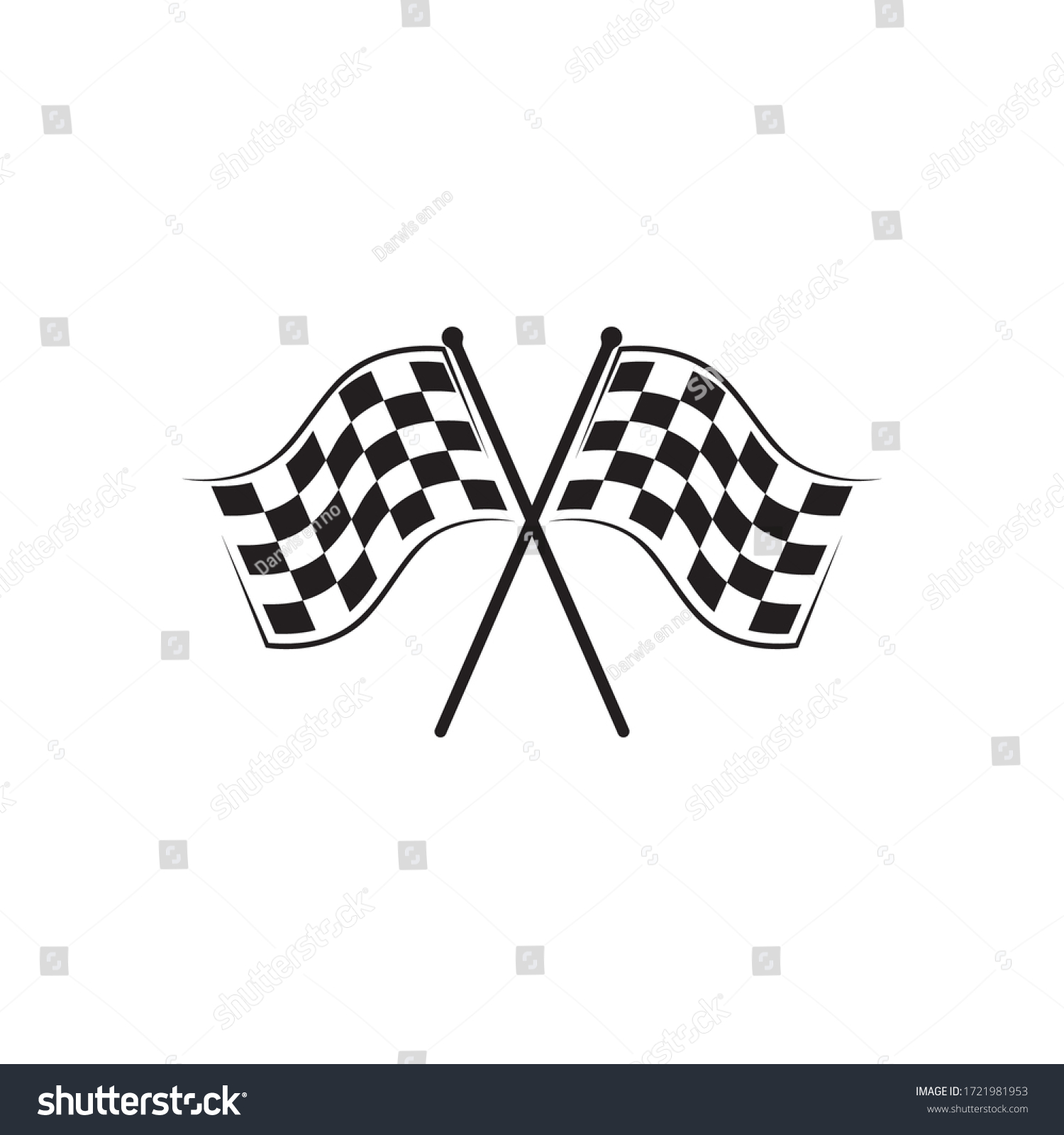 Race Flag Icon Simple Design Illustration Stock Vector (Royalty Free ...