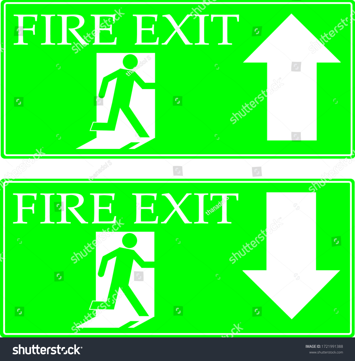 Emergency Exit Only Door Sign Stock Vector (Royalty Free) 1721991388 ...