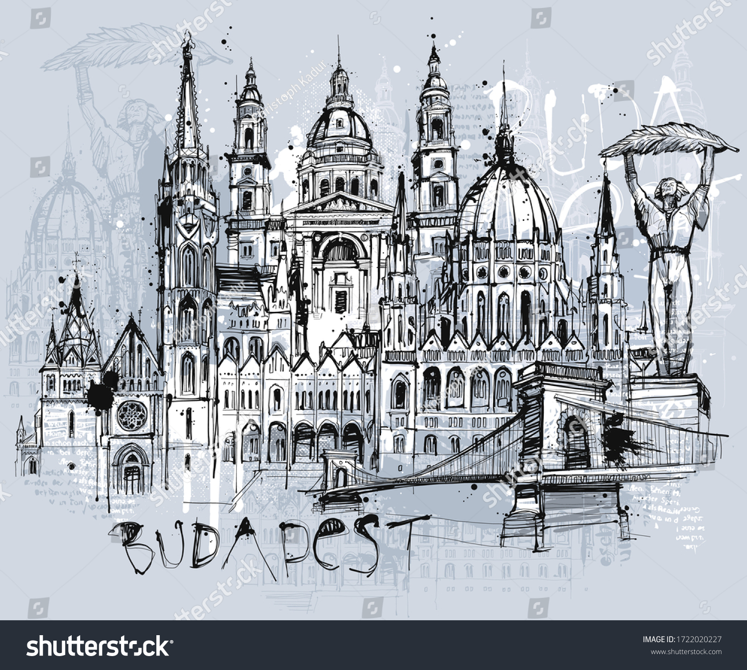 Будапешт рисунок Графика
