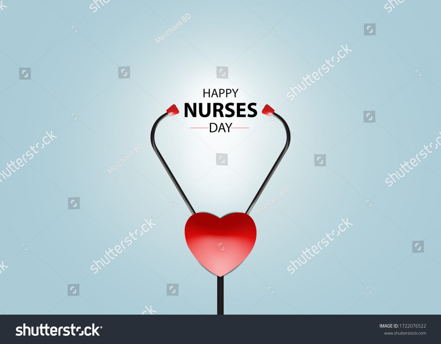 Happy Nurses Day Concept Heart Medical Stock Illustration 1722076522 ...