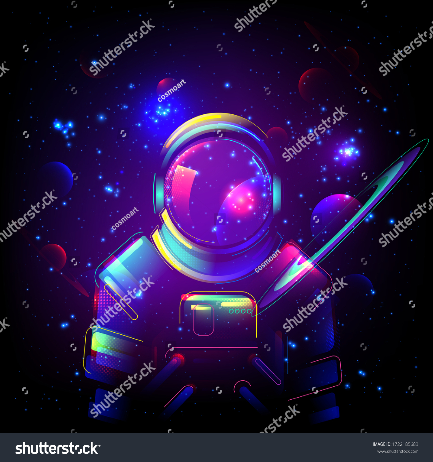 neon galaxy space