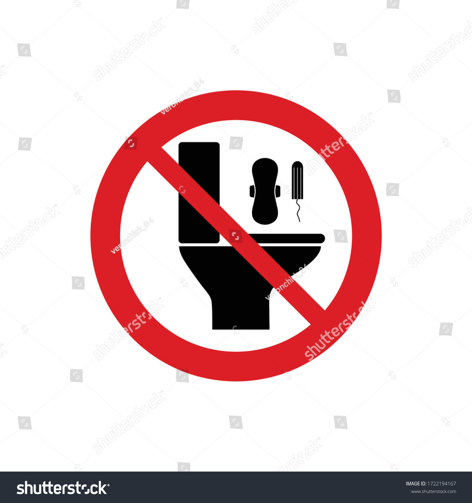 Do Not Throw Feminine Sanitary Pad Stock Vector (Royalty Free ...