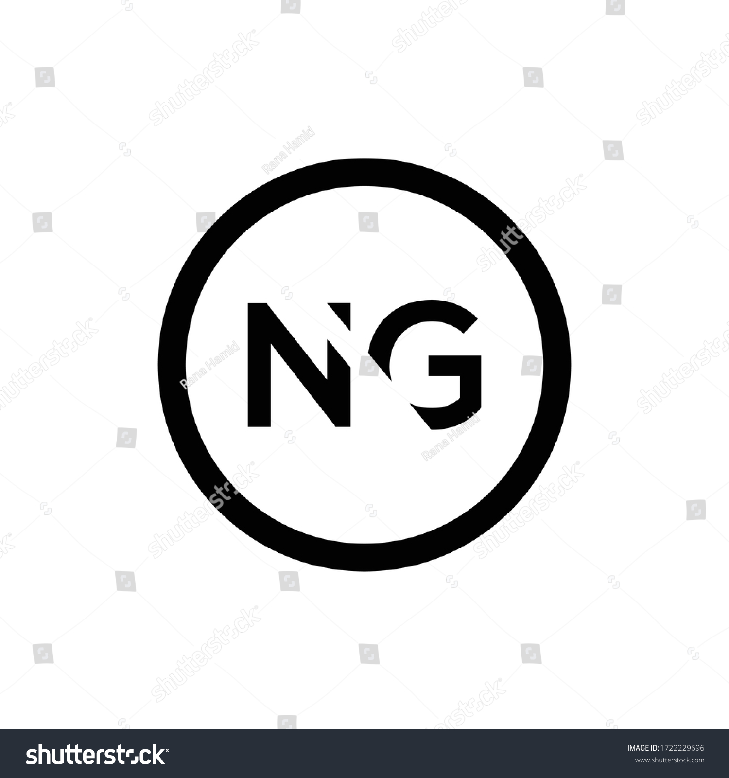 Initial Letter Ng Logo Design Vector Stock Vector (Royalty Free ...