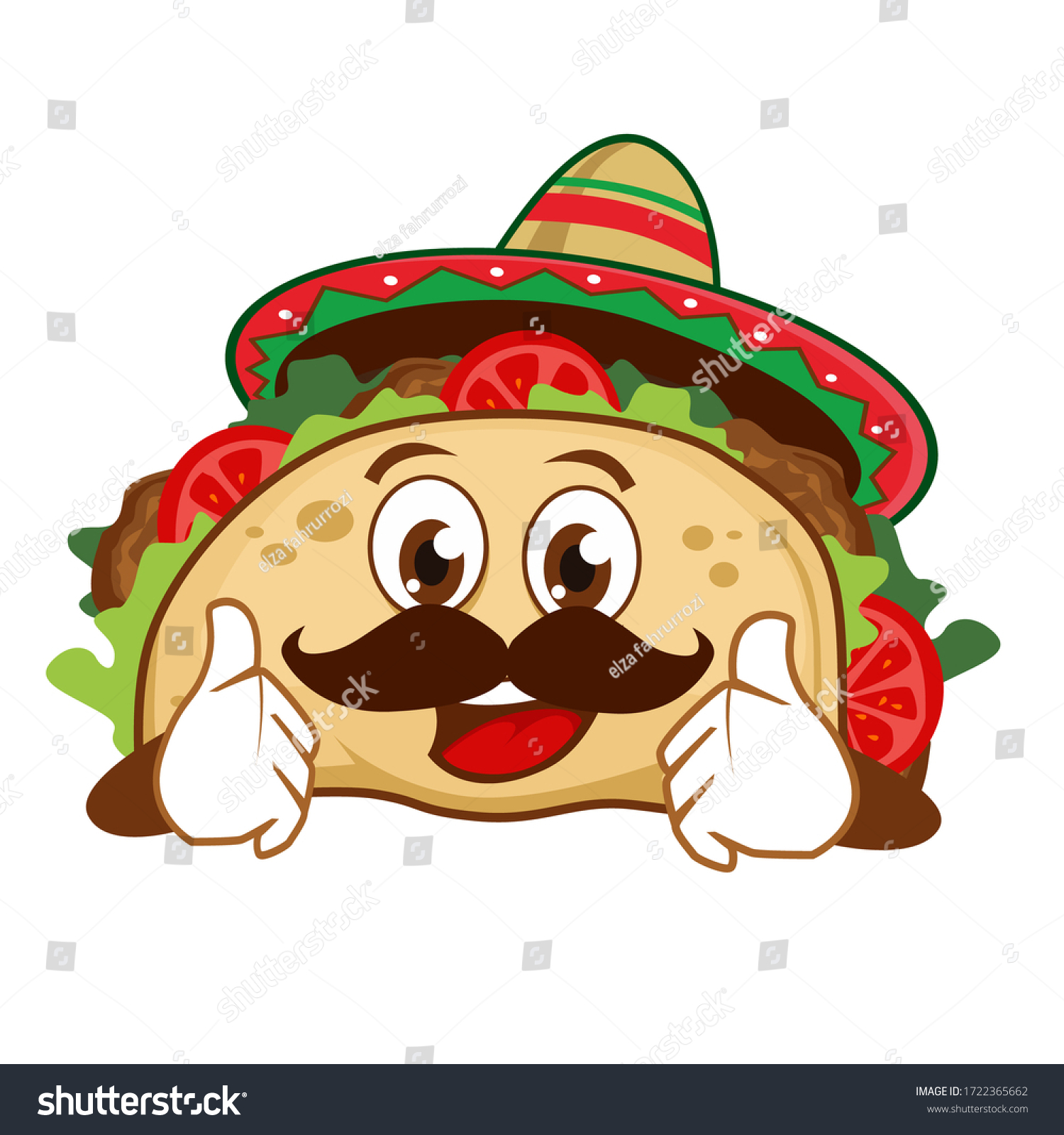 Tacos Mascot Cartoon Vector Stock Vector (Royalty Free) 1722365662 ...