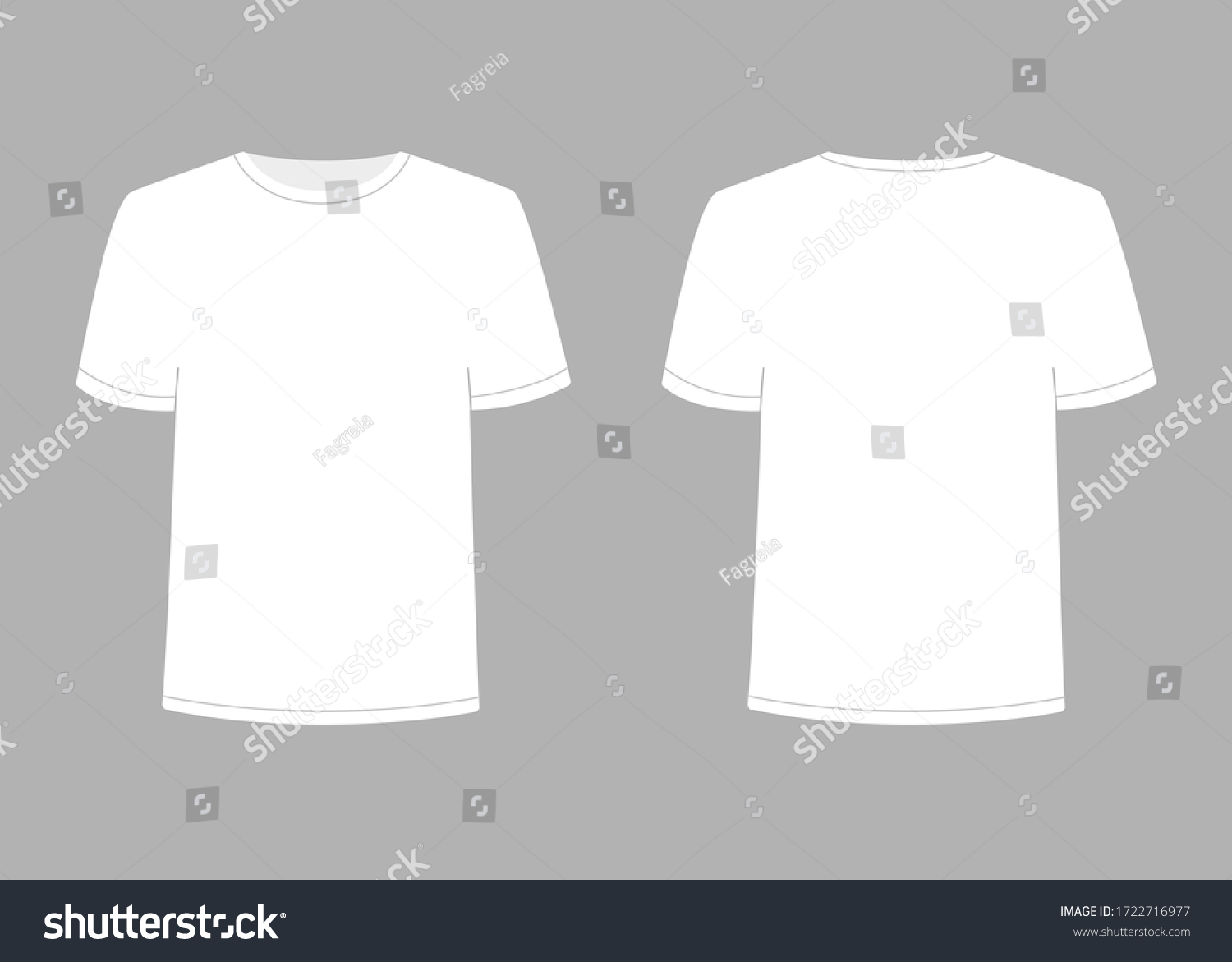 Mens White Blank T Shirt Short Stock Vector (Royalty Free) 1722716977 ...