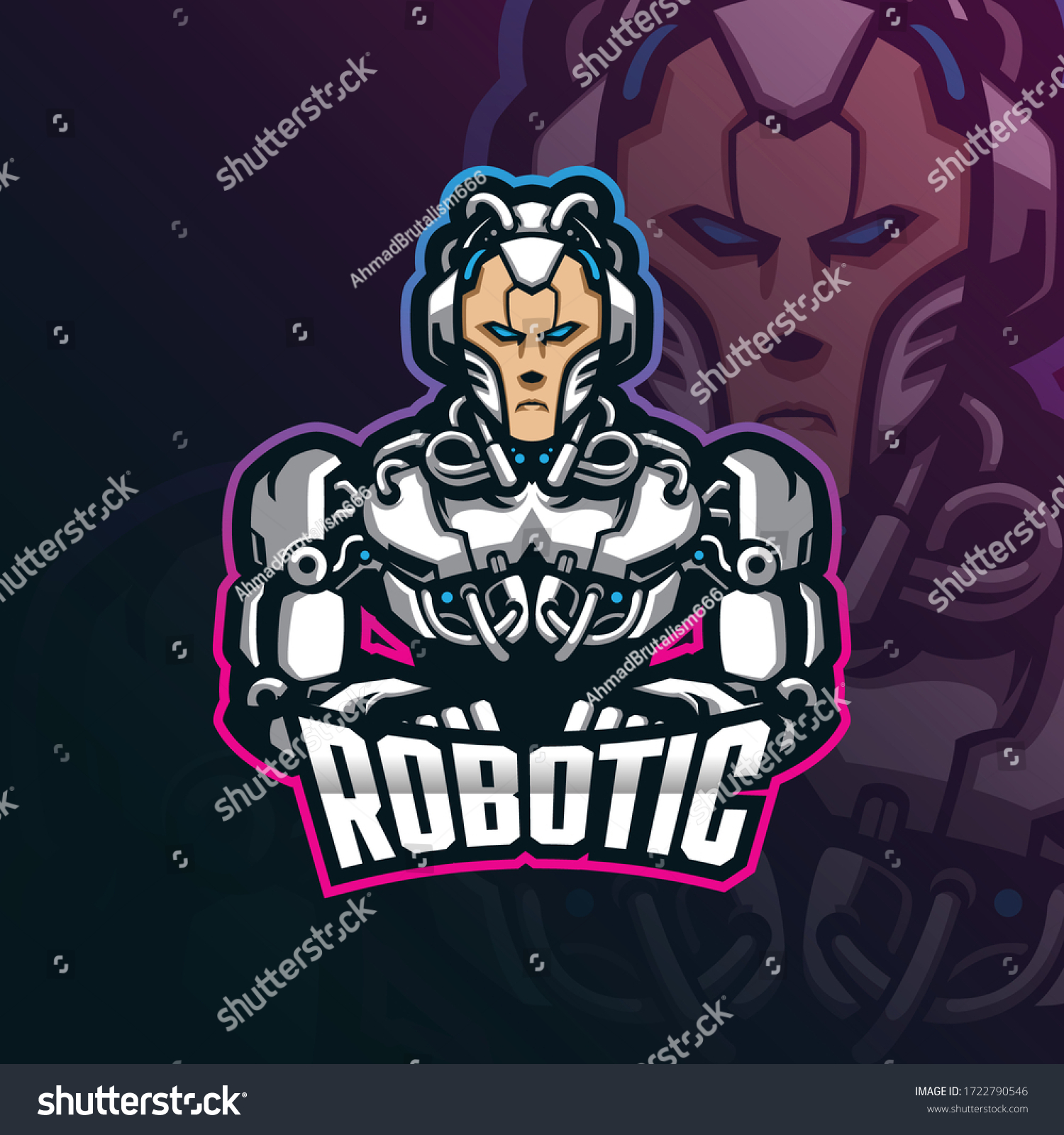 Robotic Mascot Logo Design Vector Modern Stock Vector (Royalty Free ...