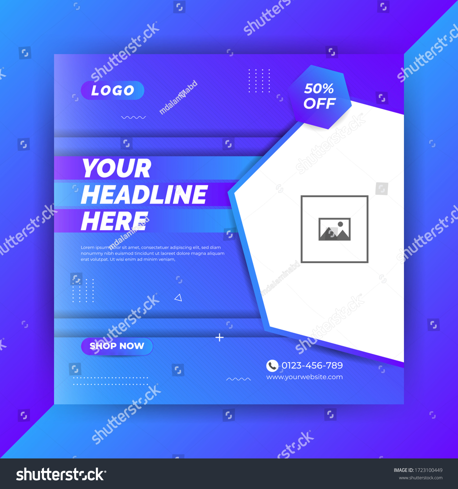 Modern Business Social Media Post Template Stock Vector (Royalty Free ...