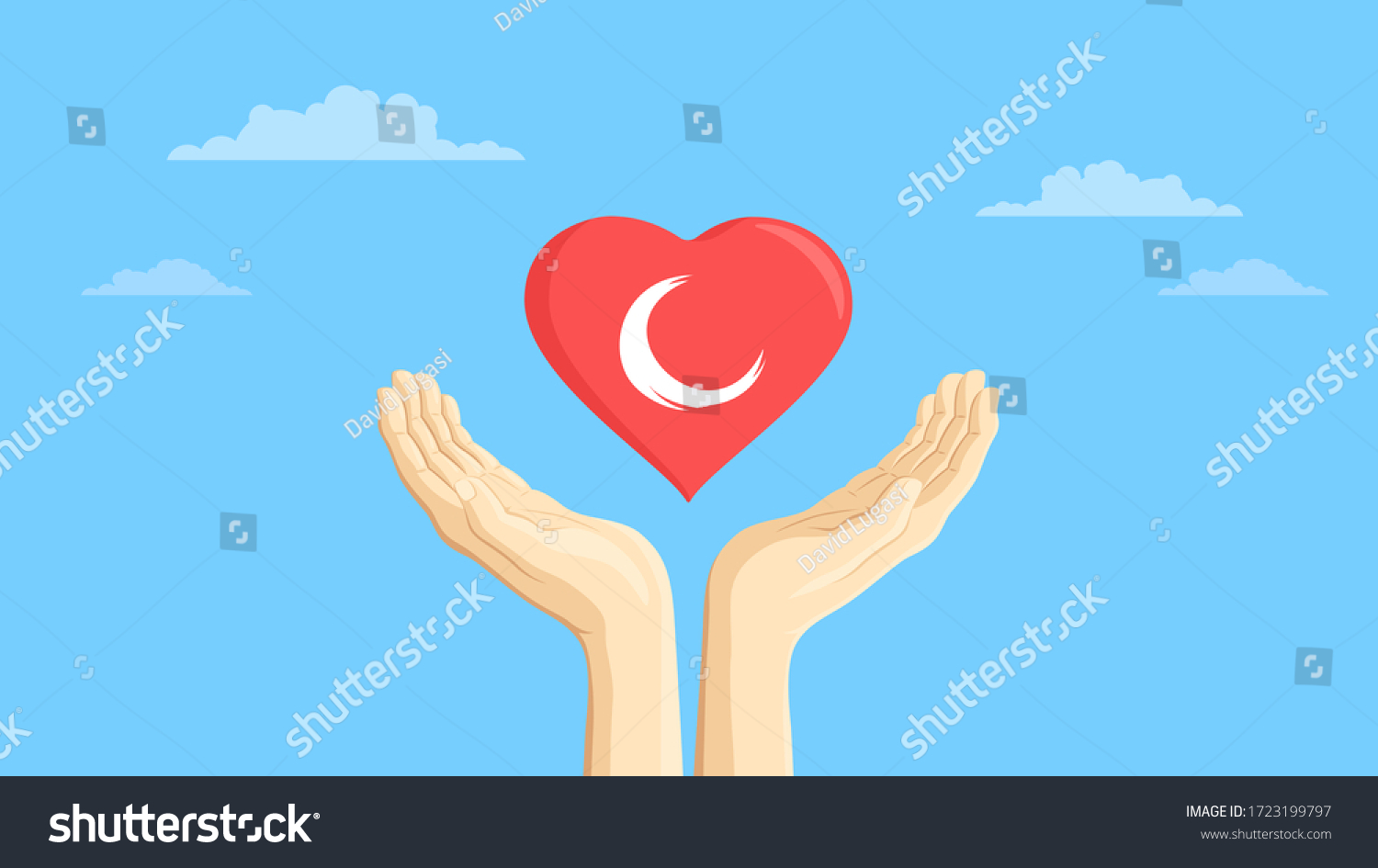 Detailed Flat Vector Illustration Two Hands Stock Vector Royalty Free