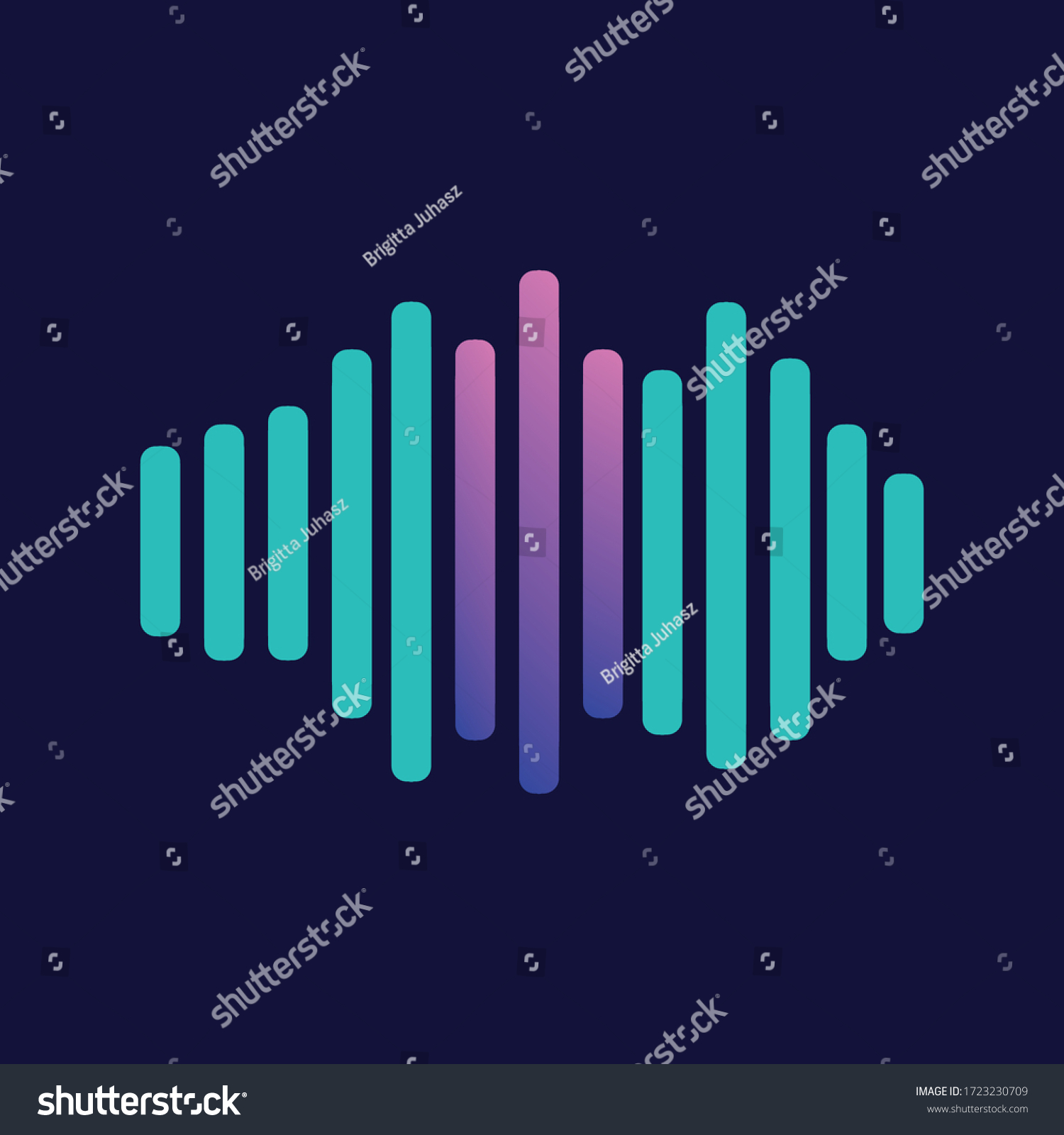 Music Sound Symbol Vector Gradient Elements Stock Vector (Royalty Free ...