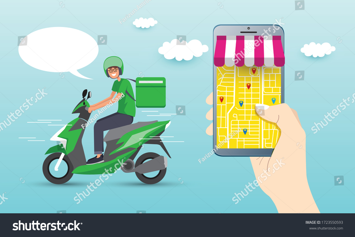 online-food-order-food-delivery-service-stock-vector-royalty-free