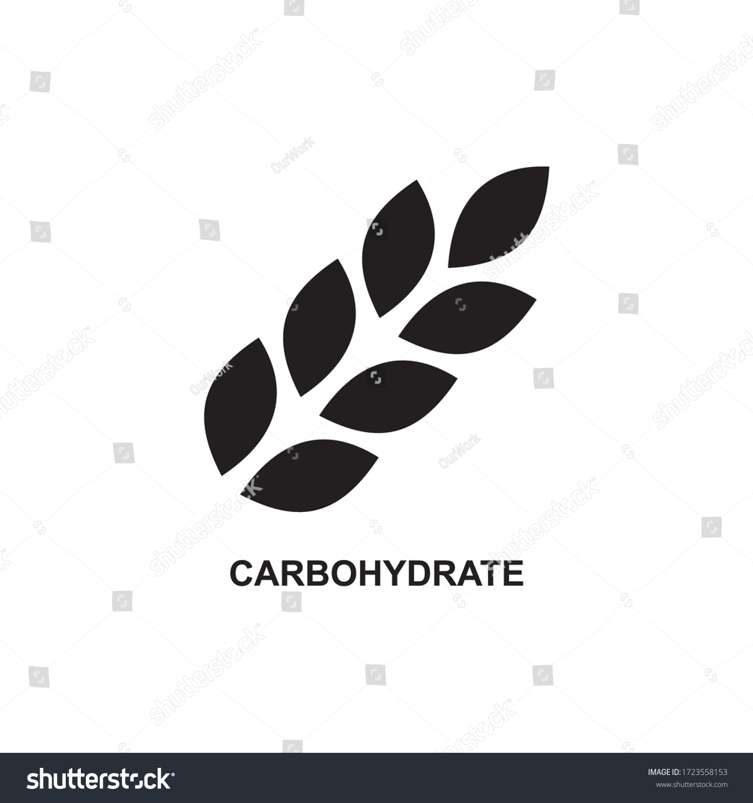 Carbohydrate Icon Nutrition Icon Vector Stock Vector (Royalty Free ...