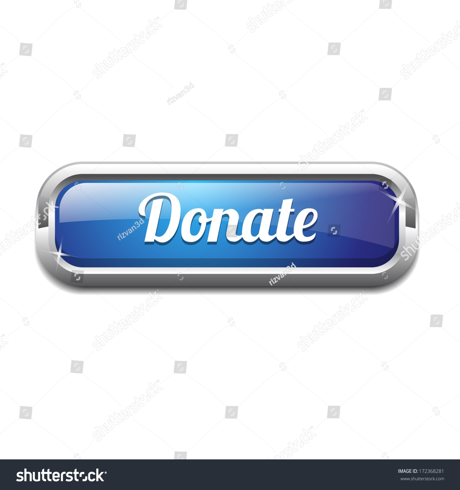 Donate Rounded Rectangular Button Stock Vector (Royalty Free) 172368281 ...