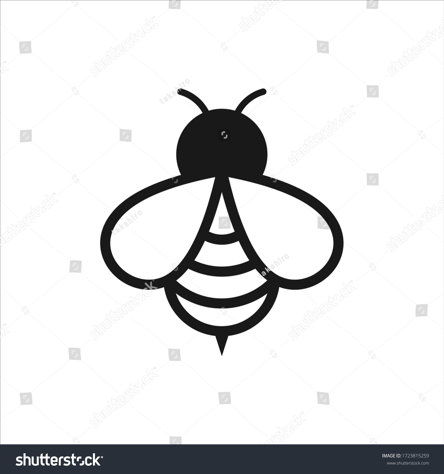 Bee Logo Design Vector Honeybee Abstract Stock Vector (Royalty Free ...