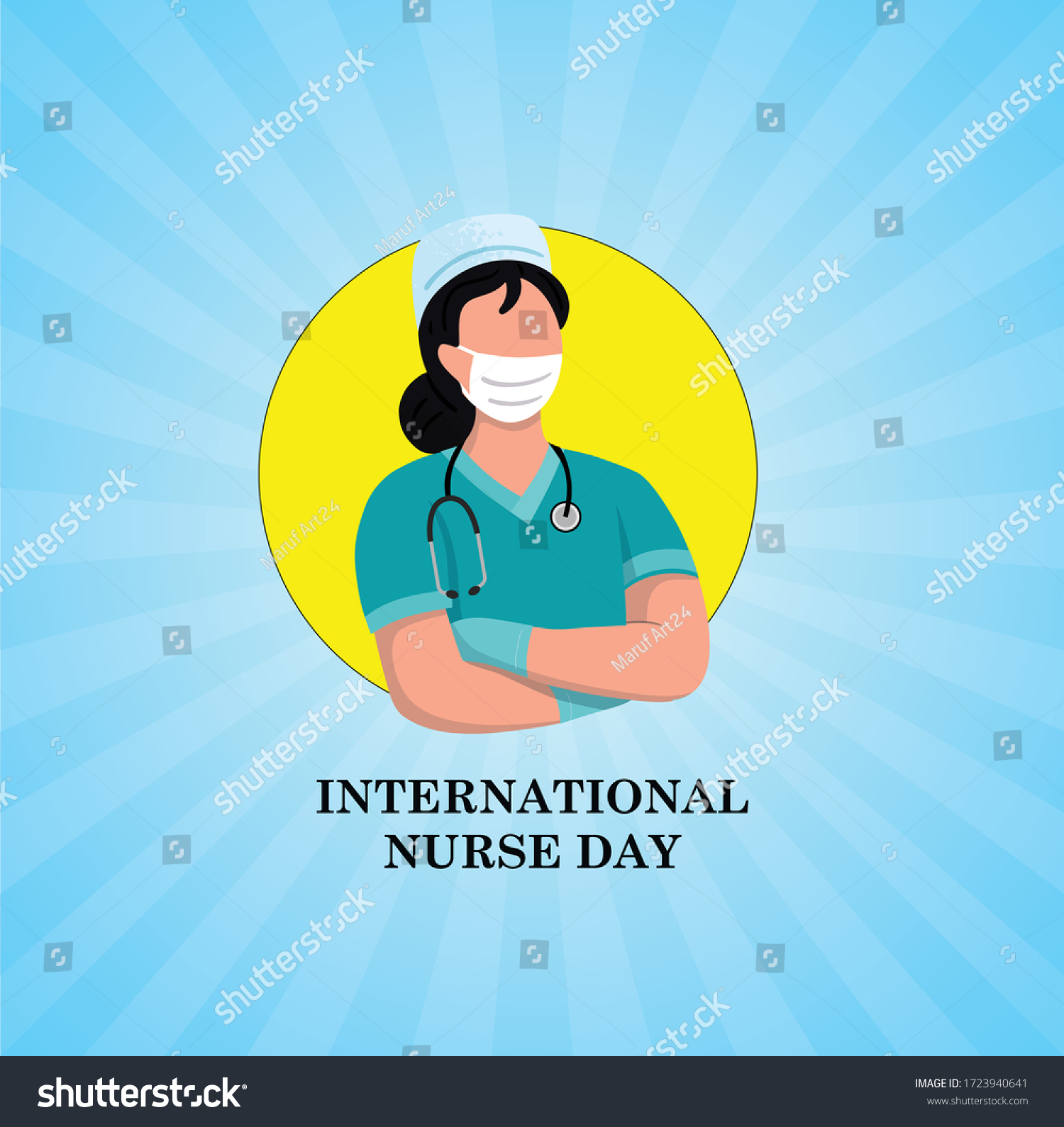 12 May International Nurse Day Day Stock Vector (Royalty Free