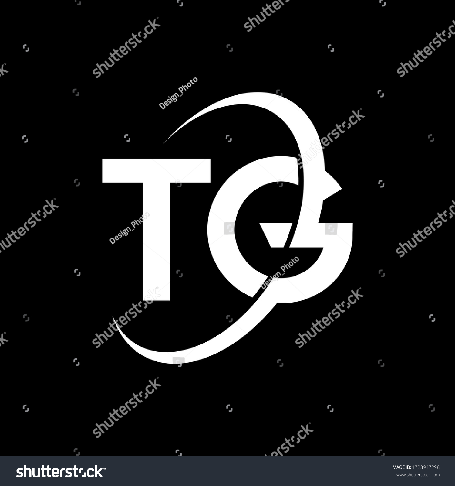 Tg Letter Logo Design Initial Letters Stock Vector (Royalty Free ...