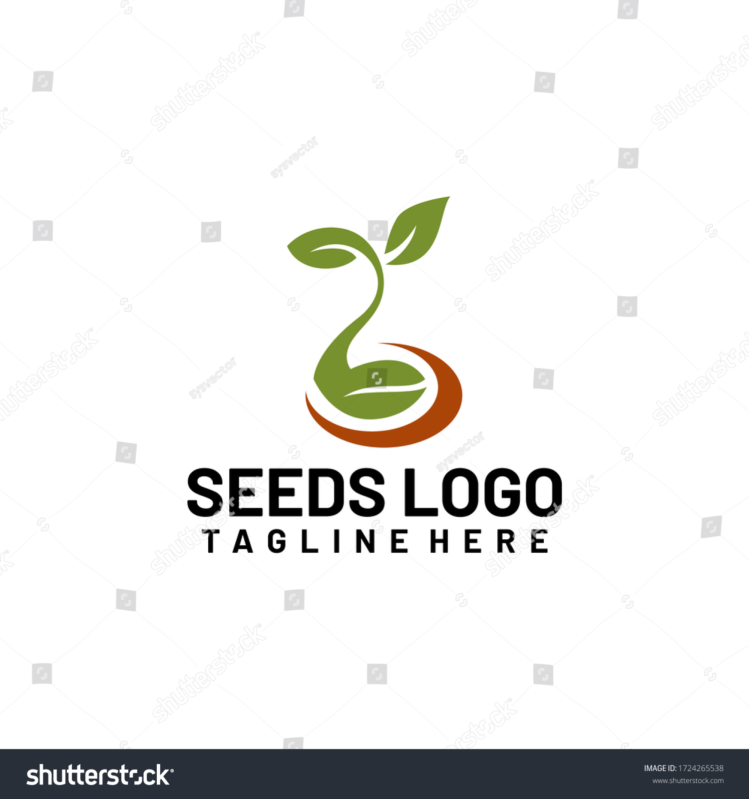 Plant Seeds Logo Concept Template Vector Stock Vector (Royalty Free ...