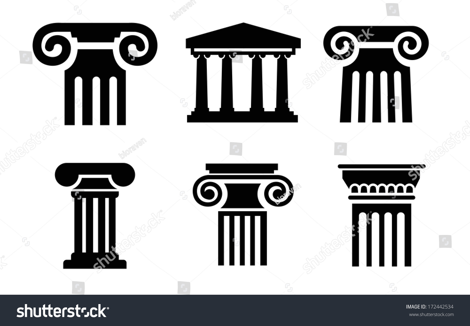 Греческая колонна вектор