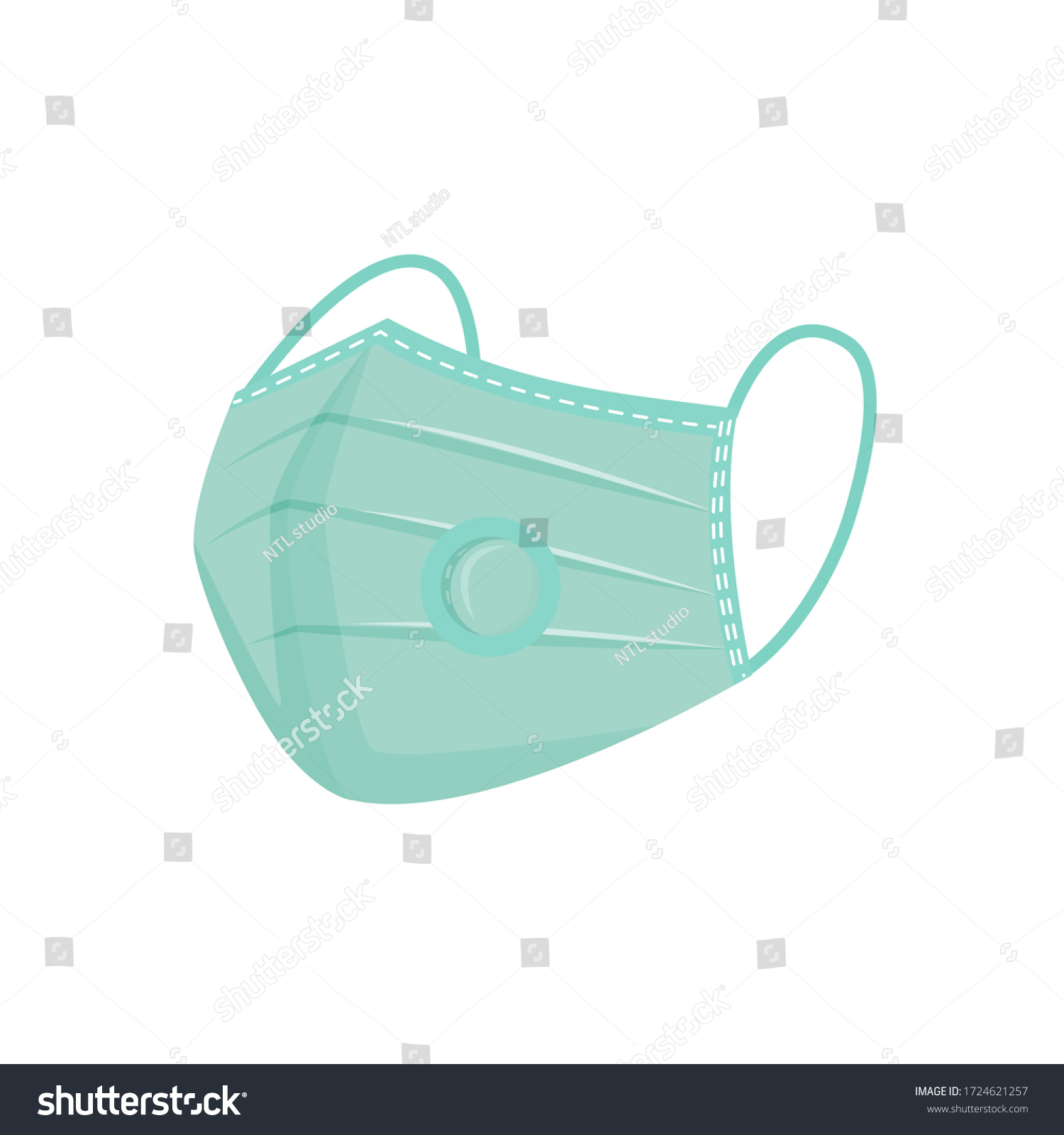 Mask Vent Cartoon Vector Illustration Personal Stock Vector (Royalty ...