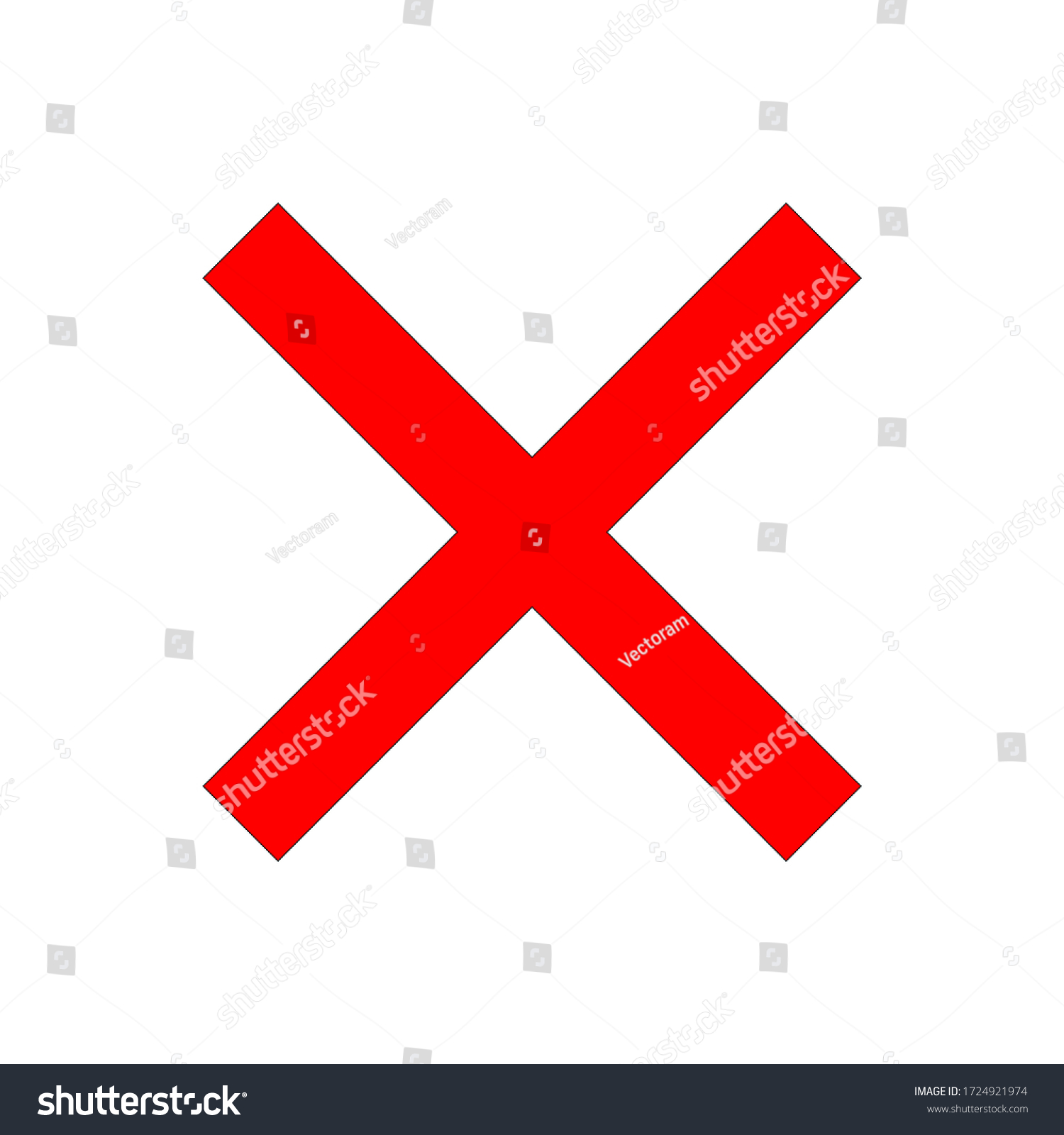 Vector Graphics Cross Incorrect Illustration Stock Vector (Royalty Free ...