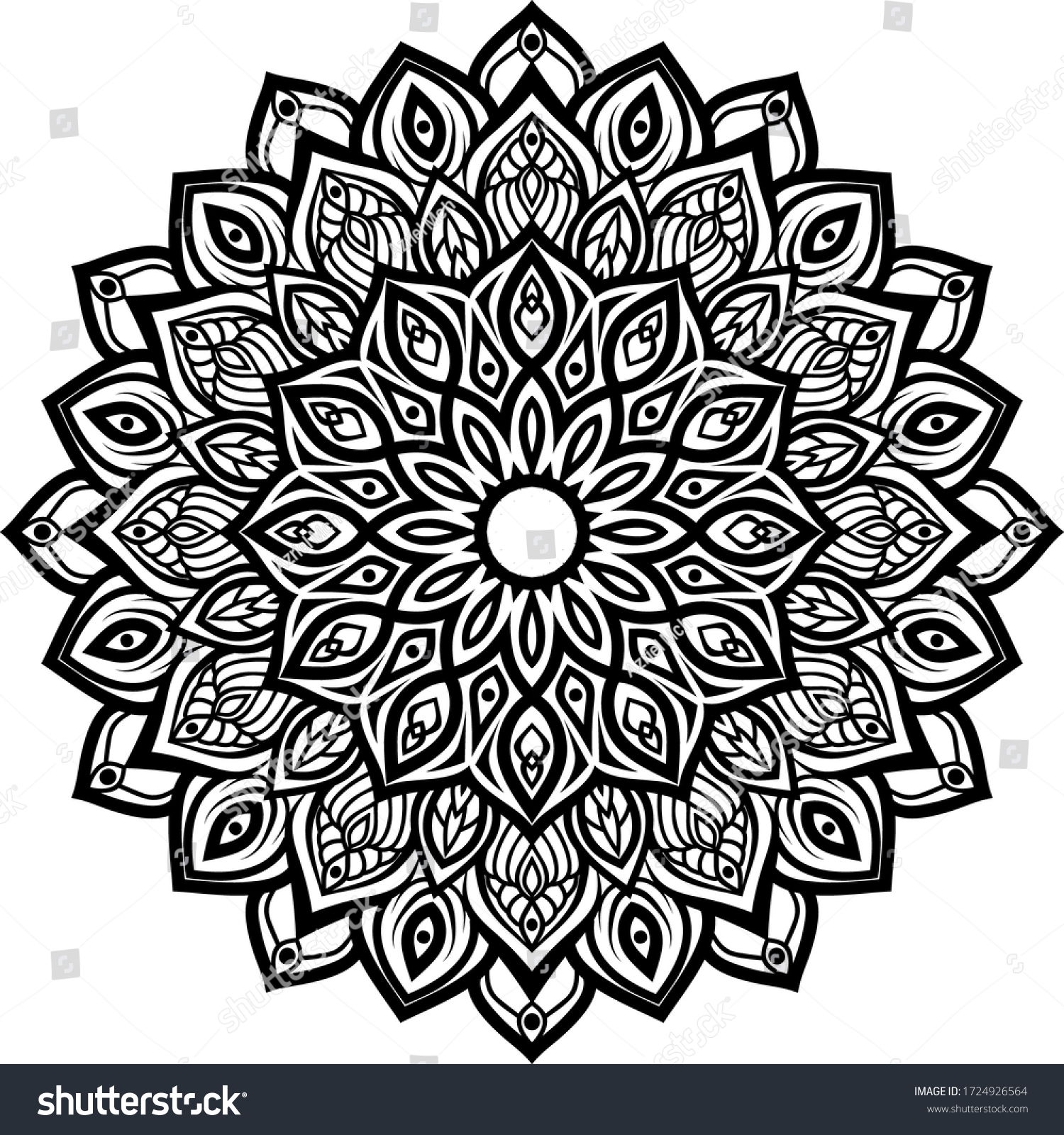 Circular Pattern Mandala Art Decoration Elements Stock Vector (Royalty ...