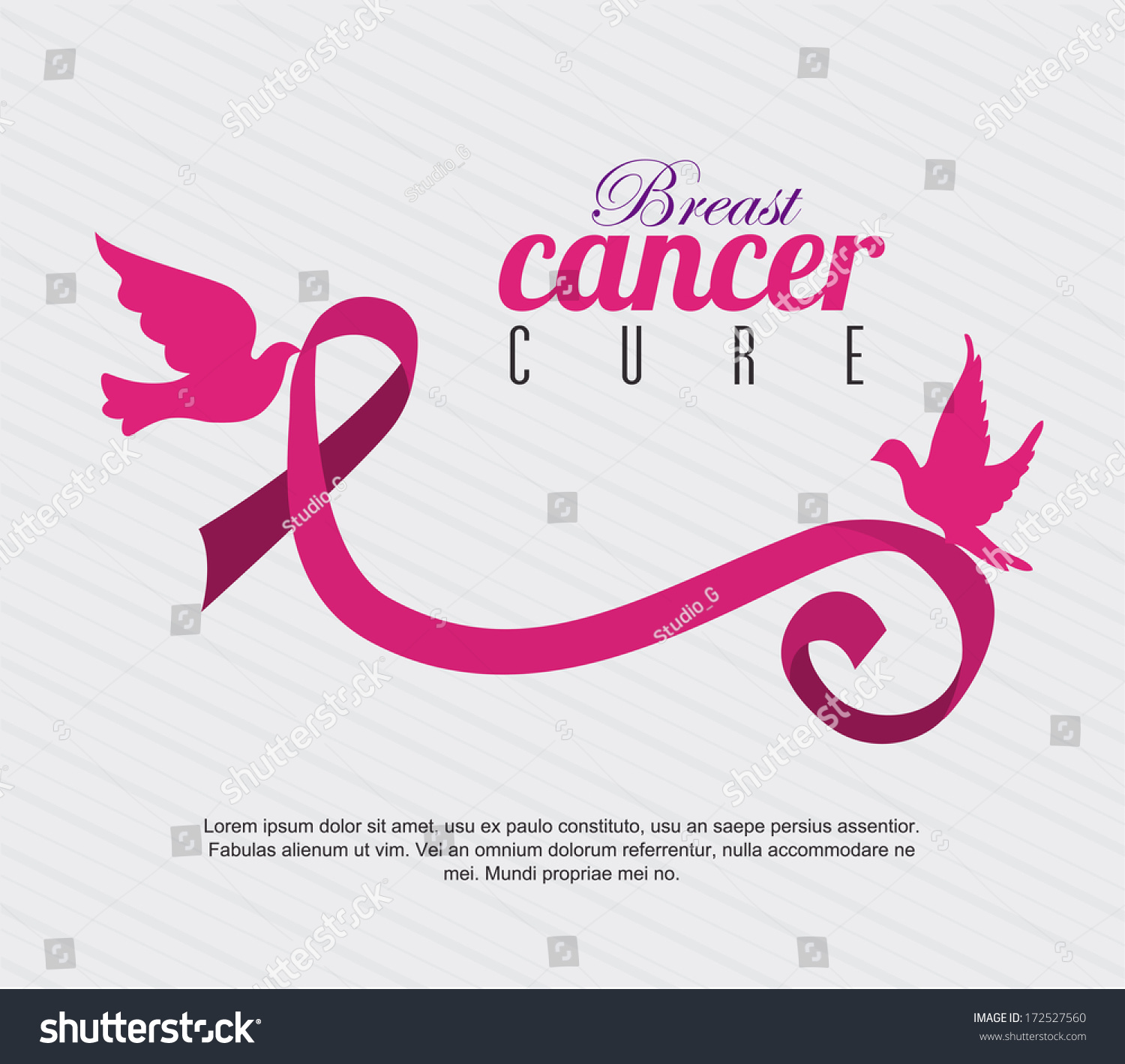 Cancer Over Lineal Background Vector Illustration Stock Vector (royalty 