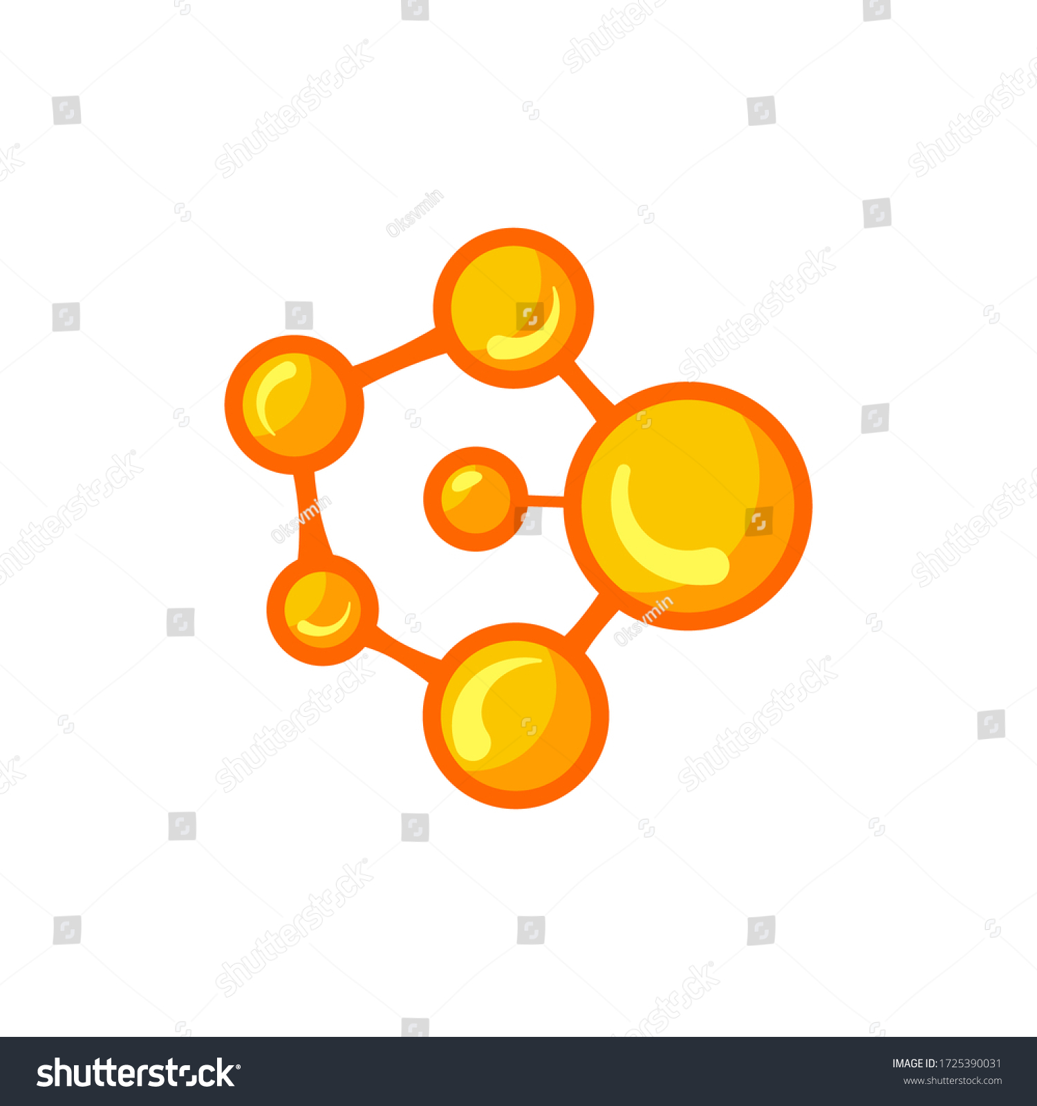 Fish Oil Chemical Formula Icon Isolated Stock Vector (Royalty Free ...