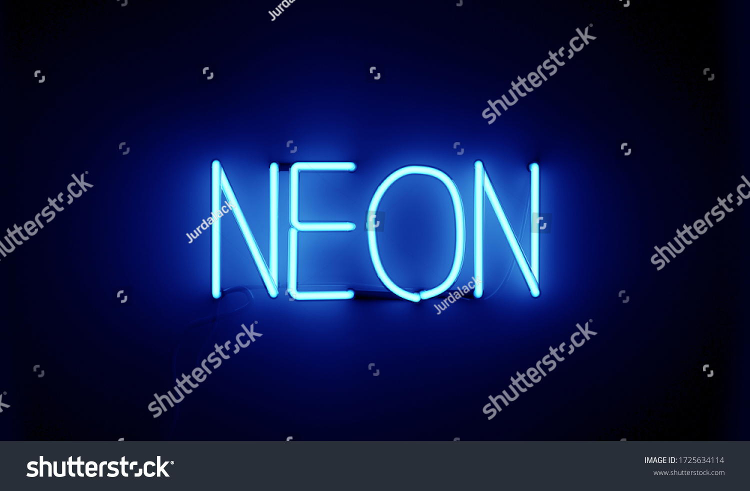 Realistic Word Neon Sign Written Neon Stock Illustration 1725634114 ...