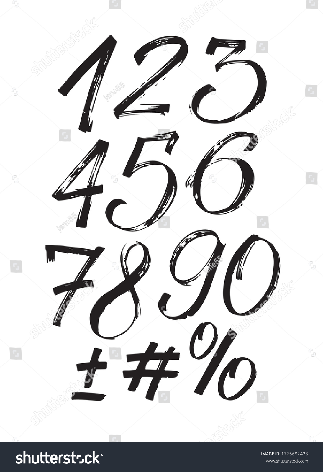 Hand Drawn Doodle Lettering Alphabet Numbers Stock Vector (royalty Free 