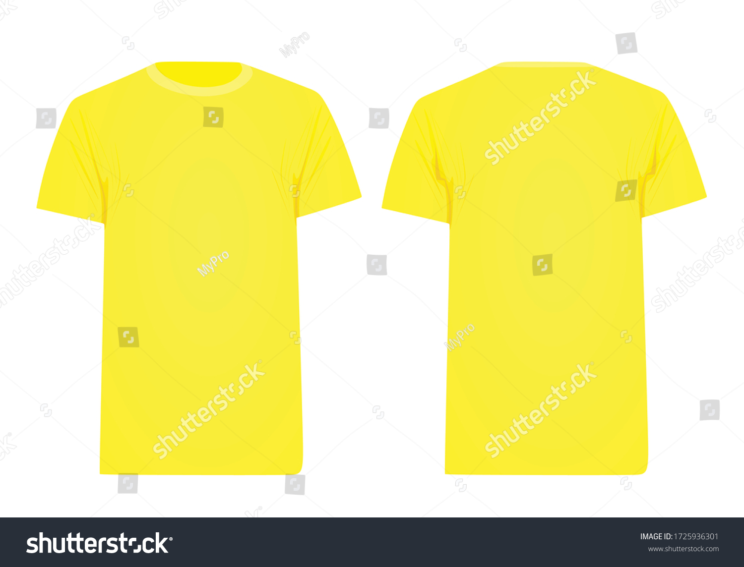 Yellow T Shirt Vector Illustration Stock Vector (Royalty Free ...