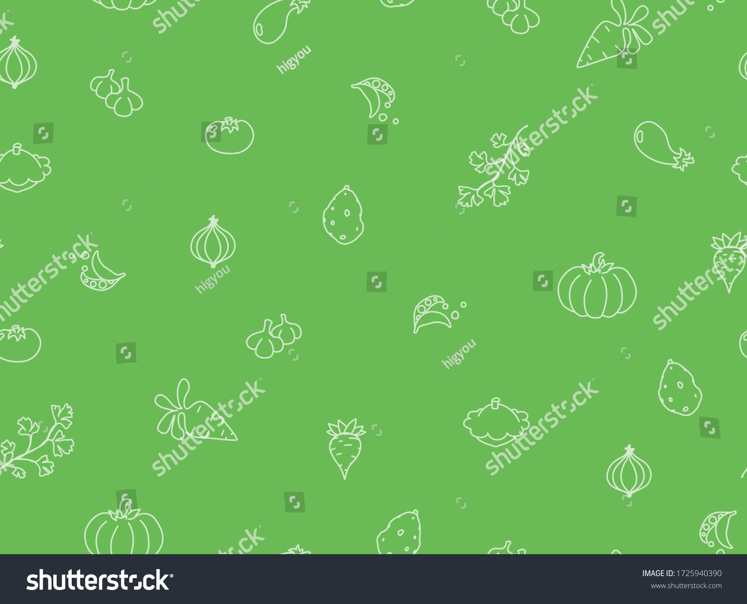 Vegetable Drawings Seamless Texture Pattern Color Stock Vector (Royalty ...