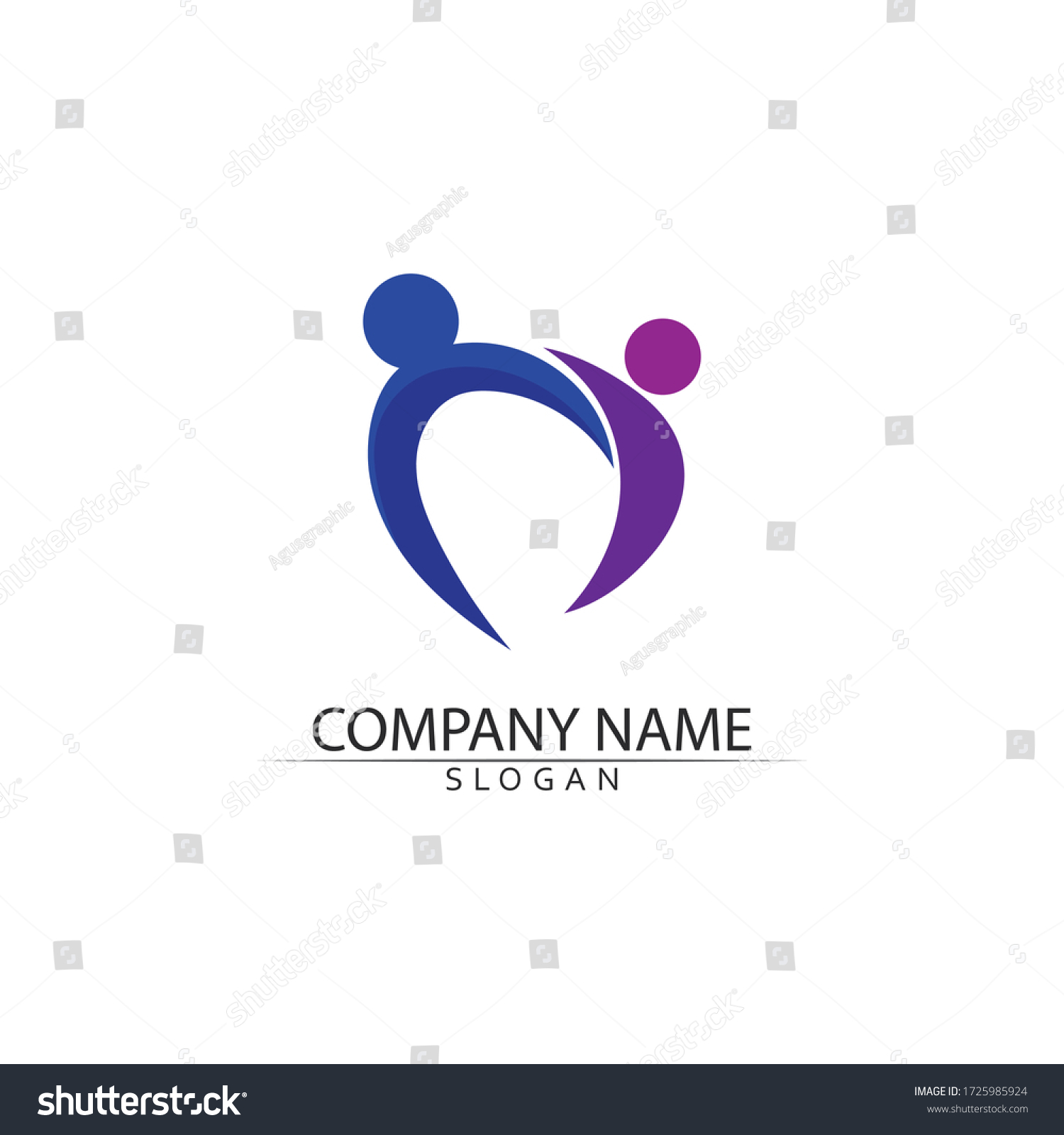 Community People Care Logo Symbols Template Stock Vector (Royalty Free ...