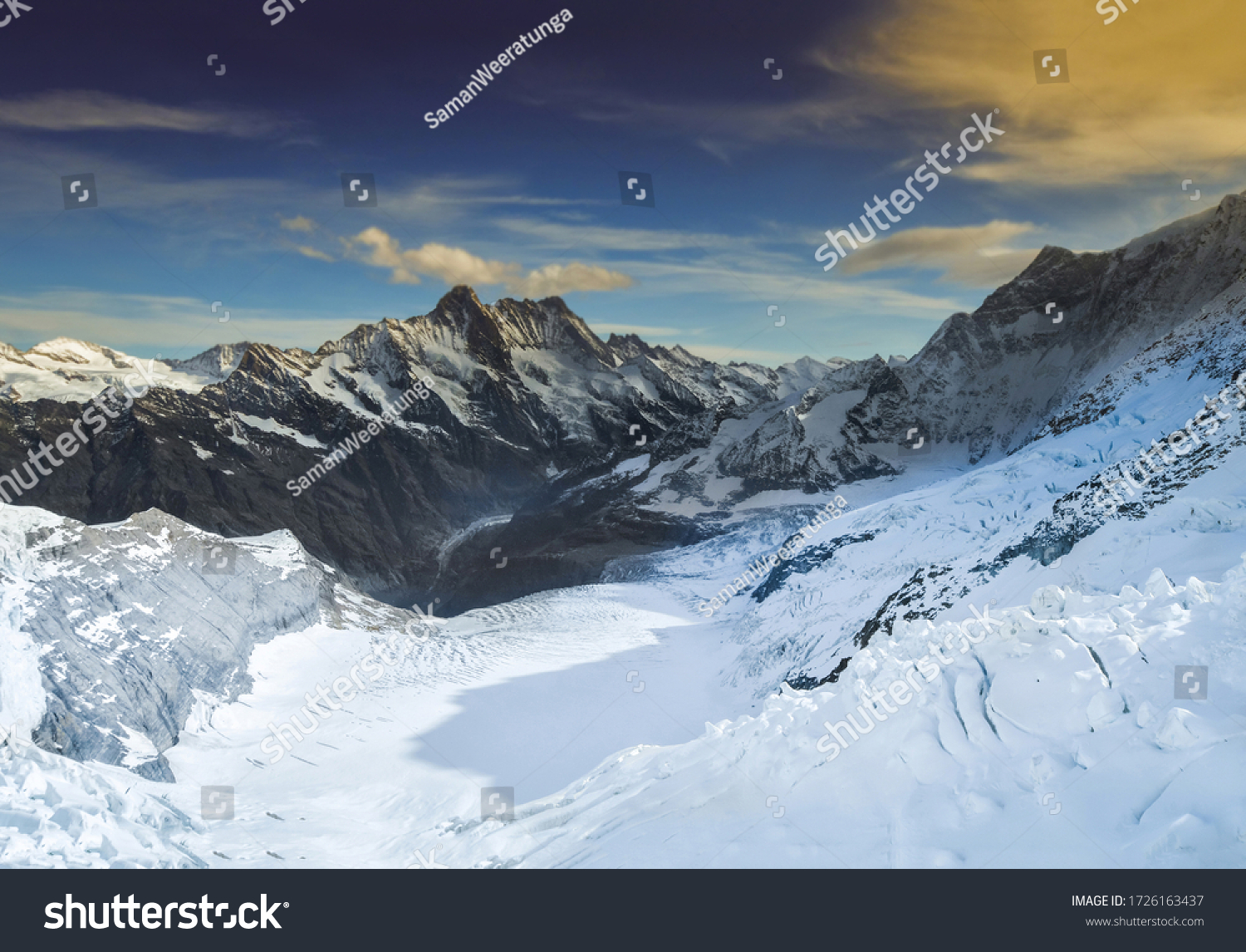 Top Jungfraujoch Mountain Switzerland Jungfraujoch Saddle Stock Photo ...