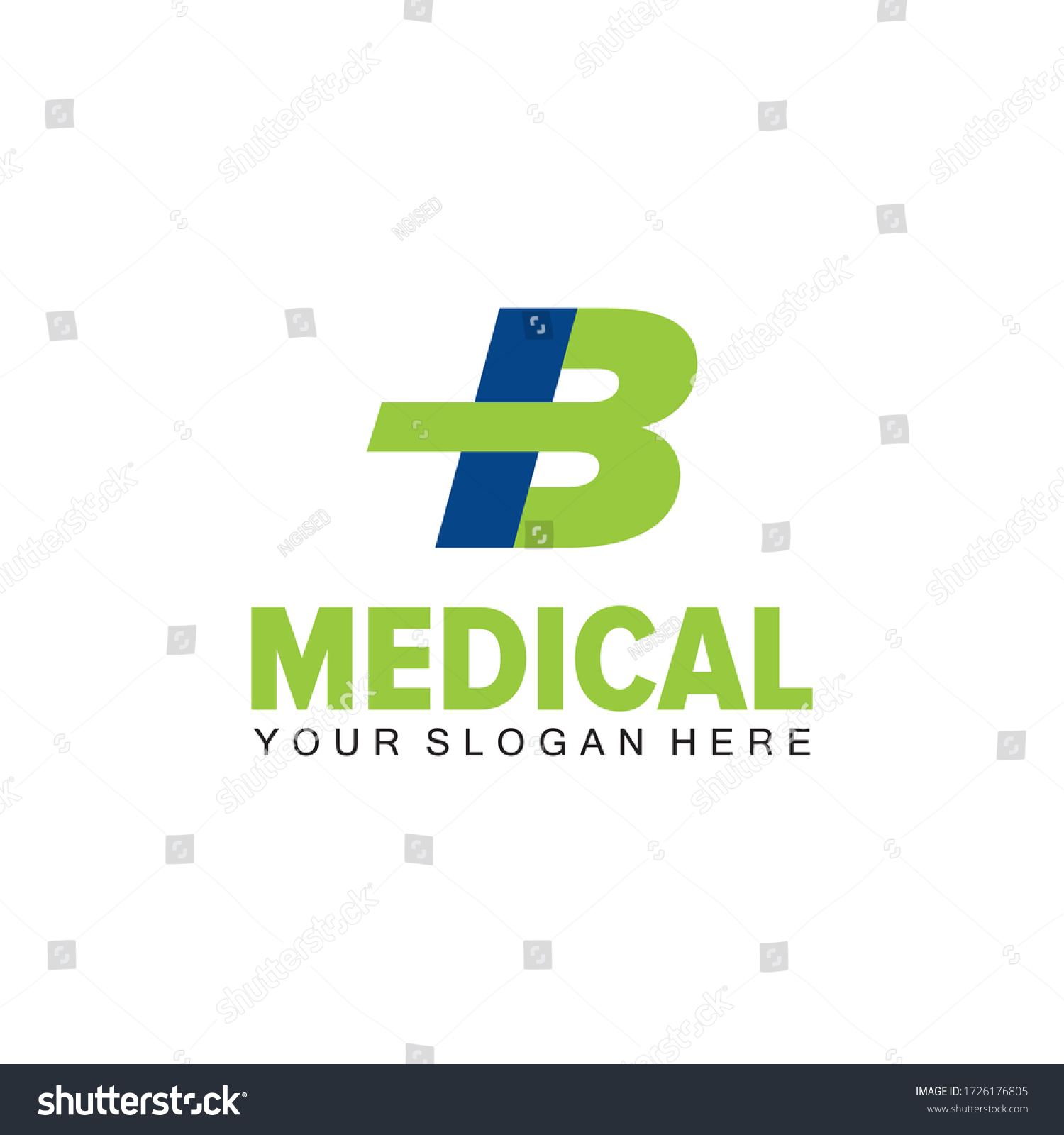 B Plus Letter Line Art Medical Stock Vector (Royalty Free) 1726176805 ...