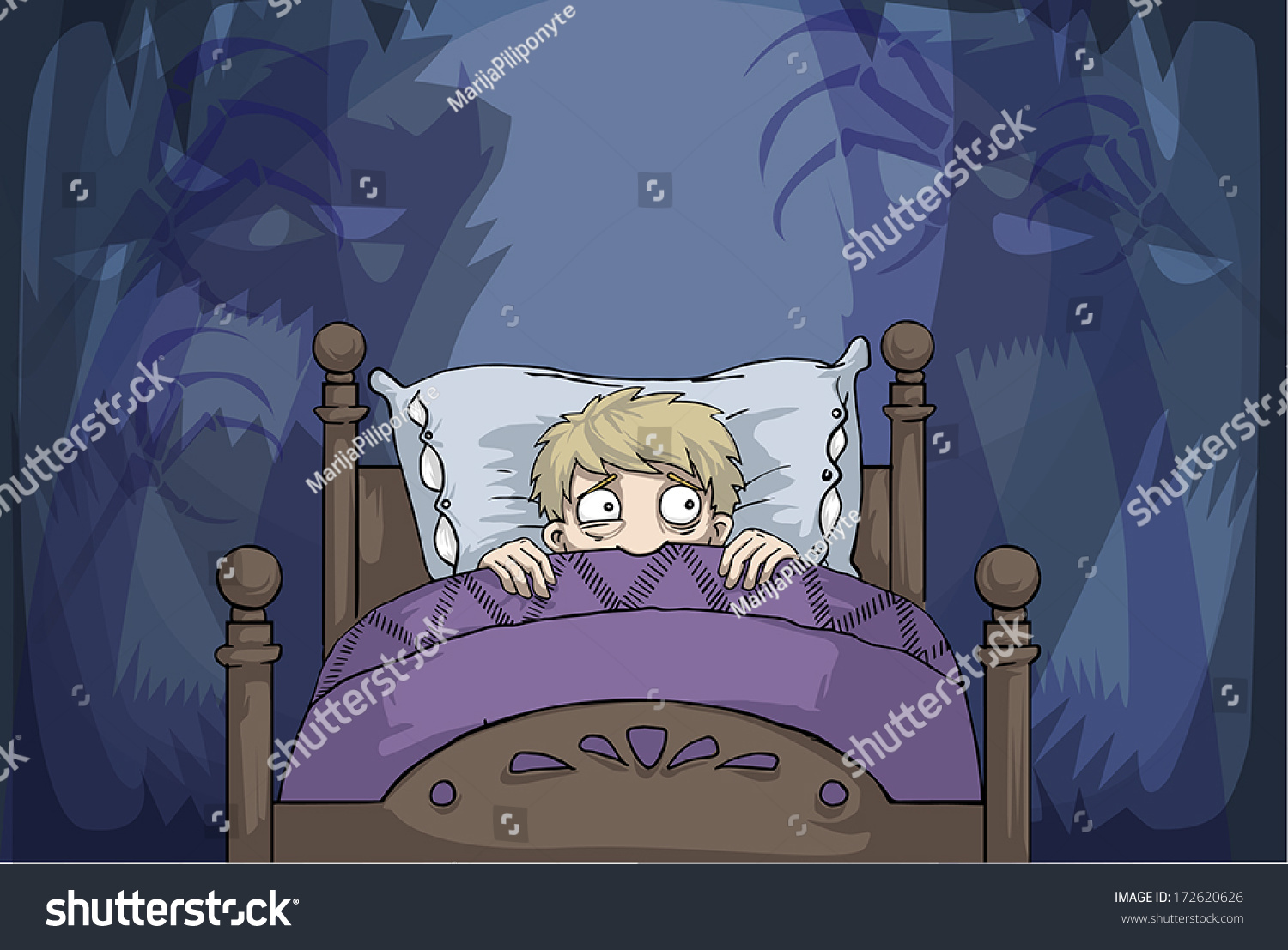Мальчик боится спать