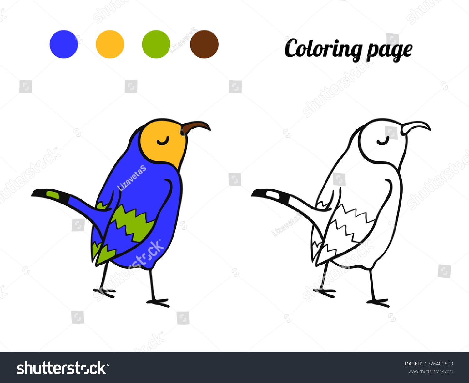 cute bird coloring