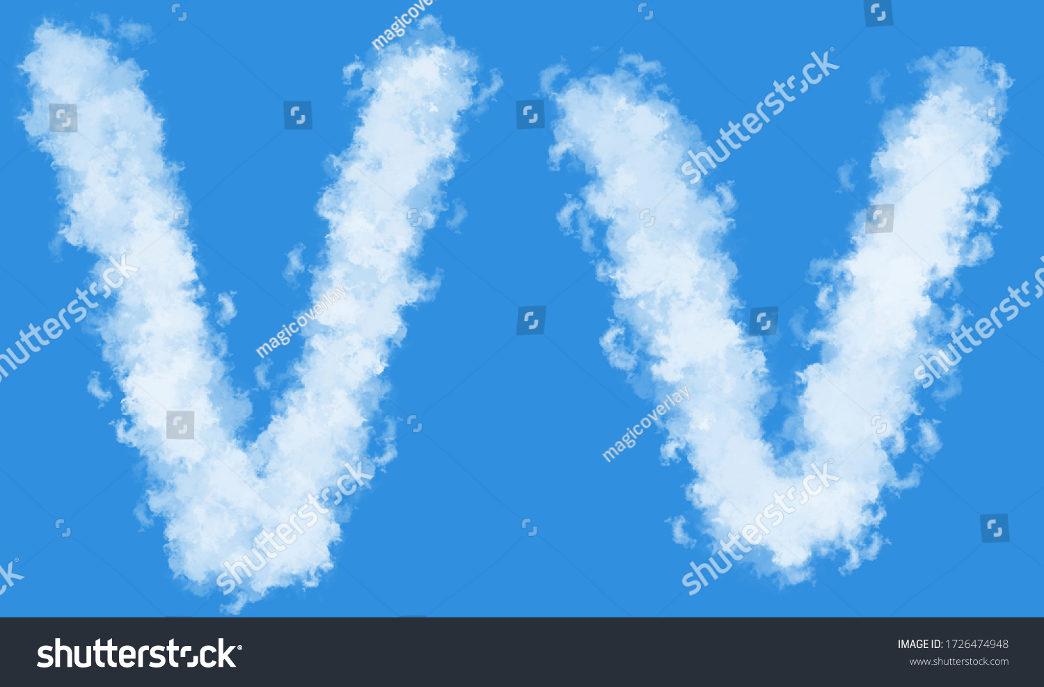 Cloud Letters Clouds Clipart Cloud Alphabats Stock Illustration ...