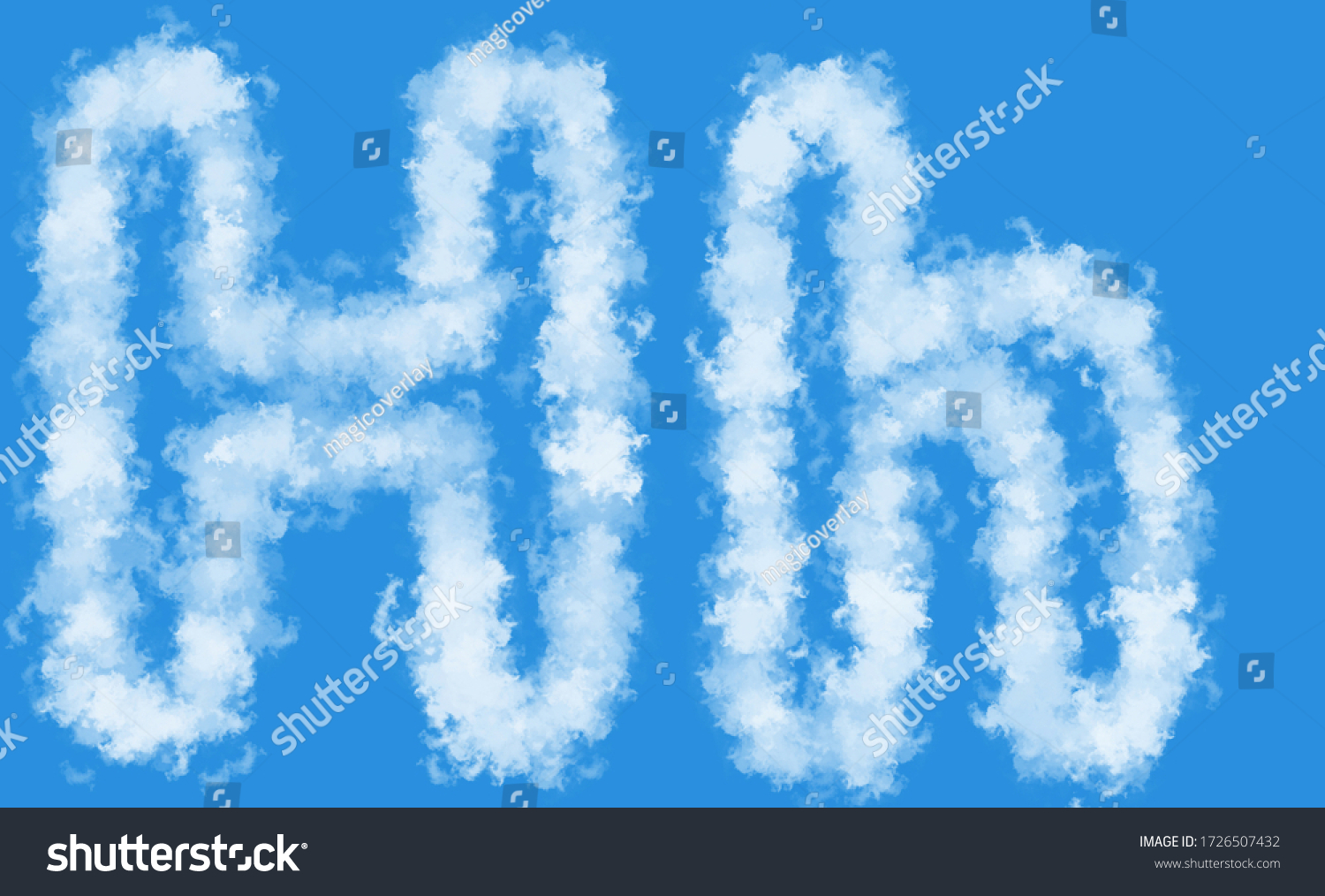 Cloud Letters Clouds Clipart Cloud Alphabats Stock Illustration ...