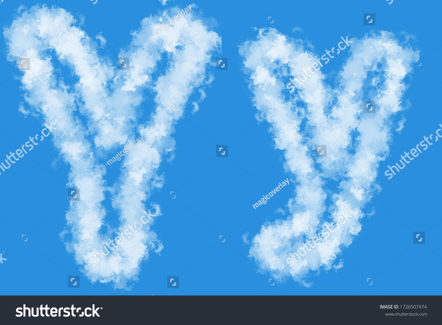 Cloud Letters Clouds Clipart Cloud Alphabats Stock Illustration ...