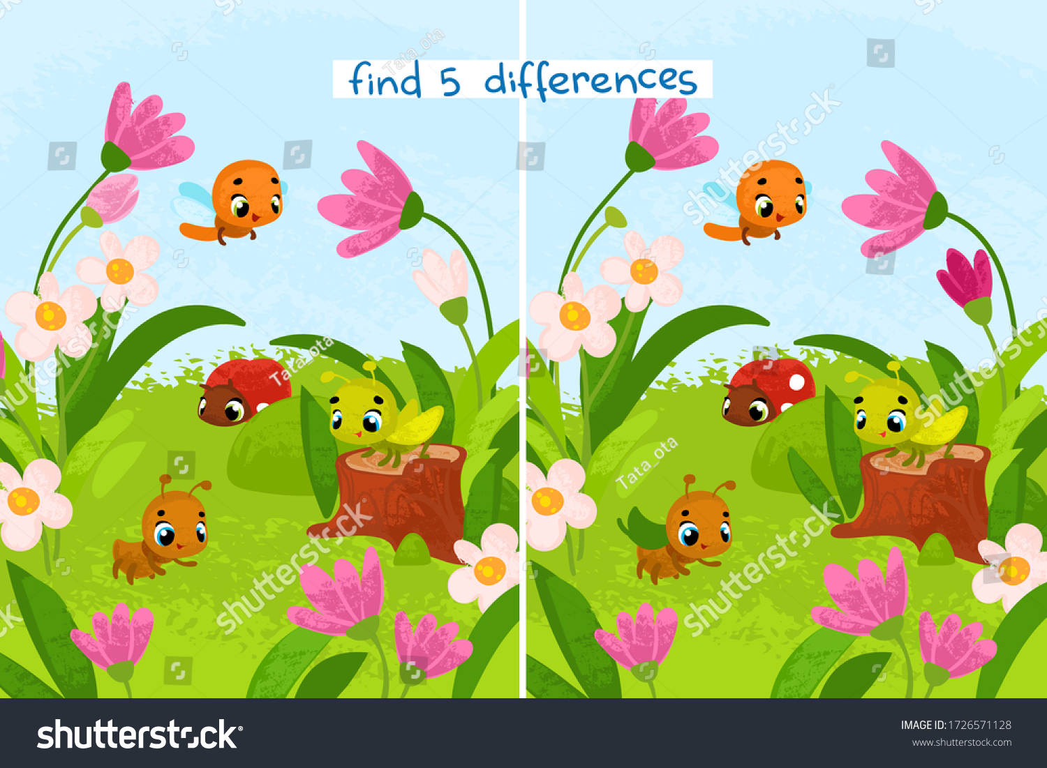 Vector Cartoon Insects Vector Illustrations Children Stock Vector ...